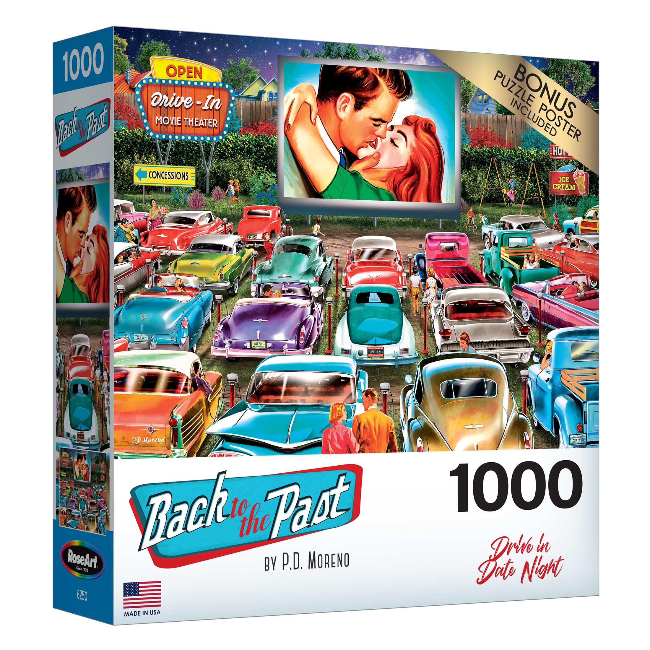 Foto 2 | Rompecabezas Roseart Back To The Past Drive In Date, 1000 Unidades - Venta Internacional.