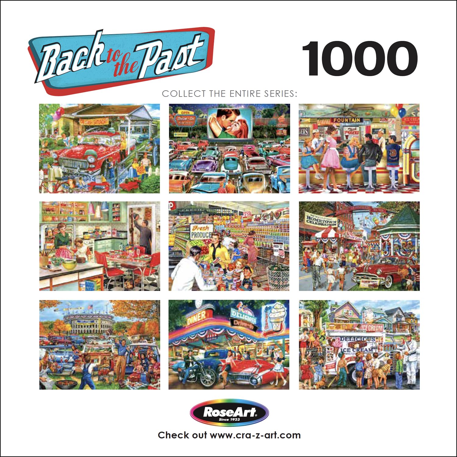 Foto 5 | Rompecabezas Roseart Back To The Past Drive In Date, 1000 Unidades - Venta Internacional.