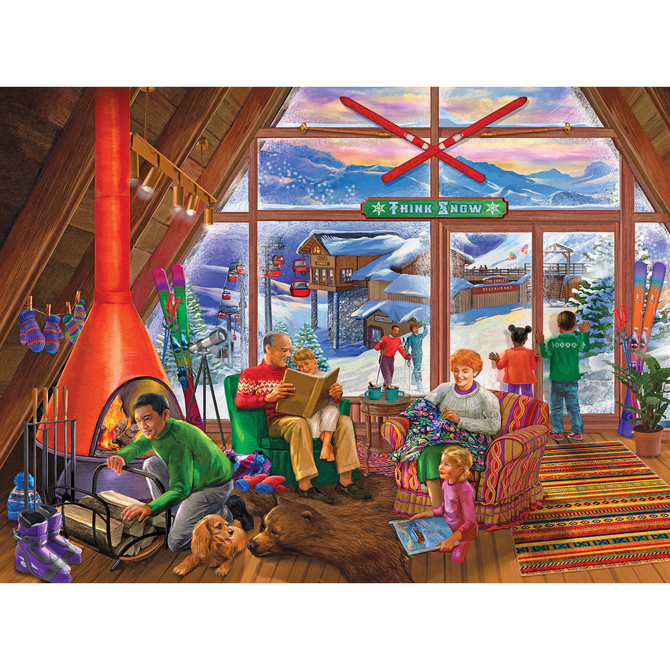 Foto 2 pulgar | Rompecabezas Roseart Back To The Past Ski Lodge 750 Piezas - Venta Internacional.