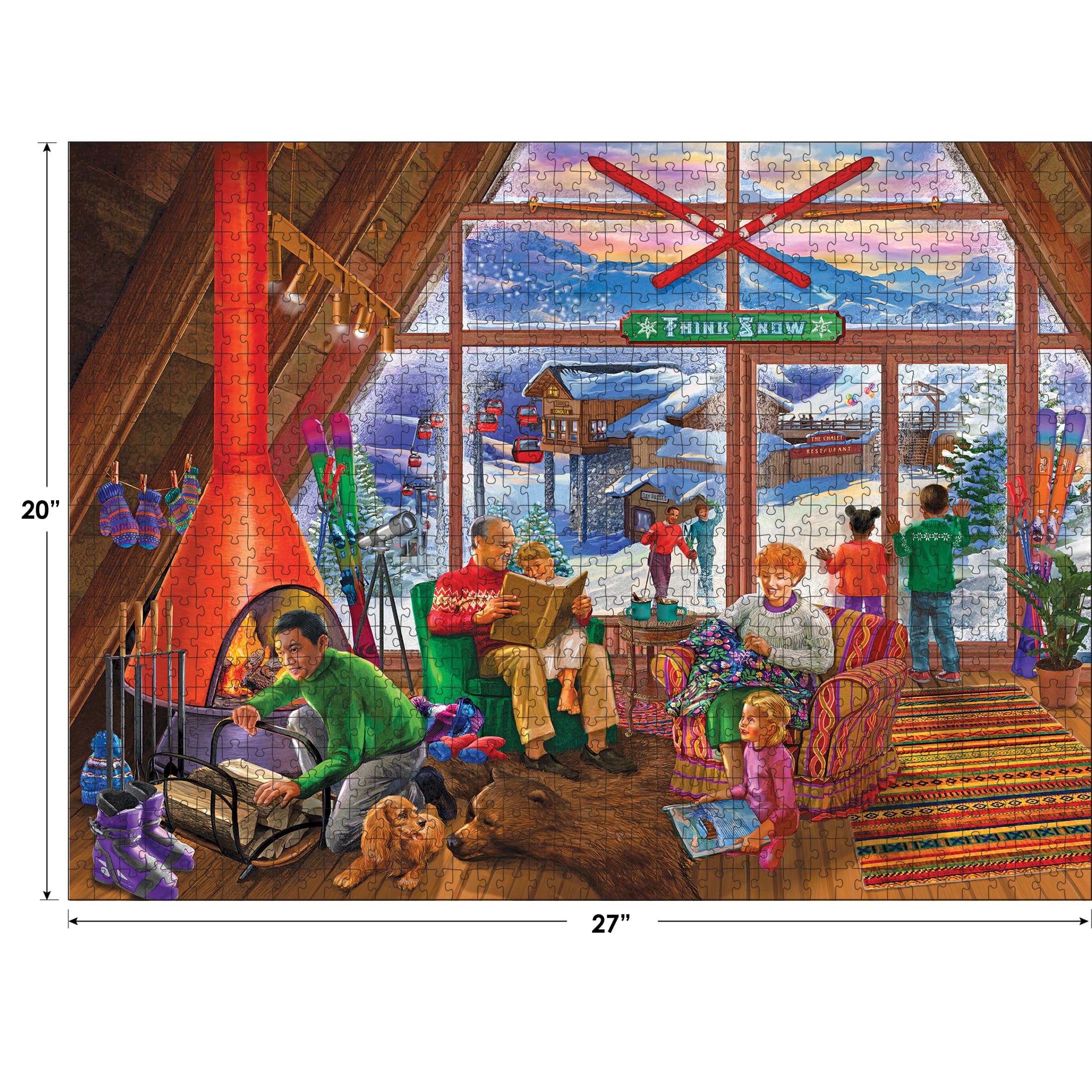 Foto 3 | Rompecabezas Roseart Back To The Past Ski Lodge 750 Piezas - Venta Internacional.
