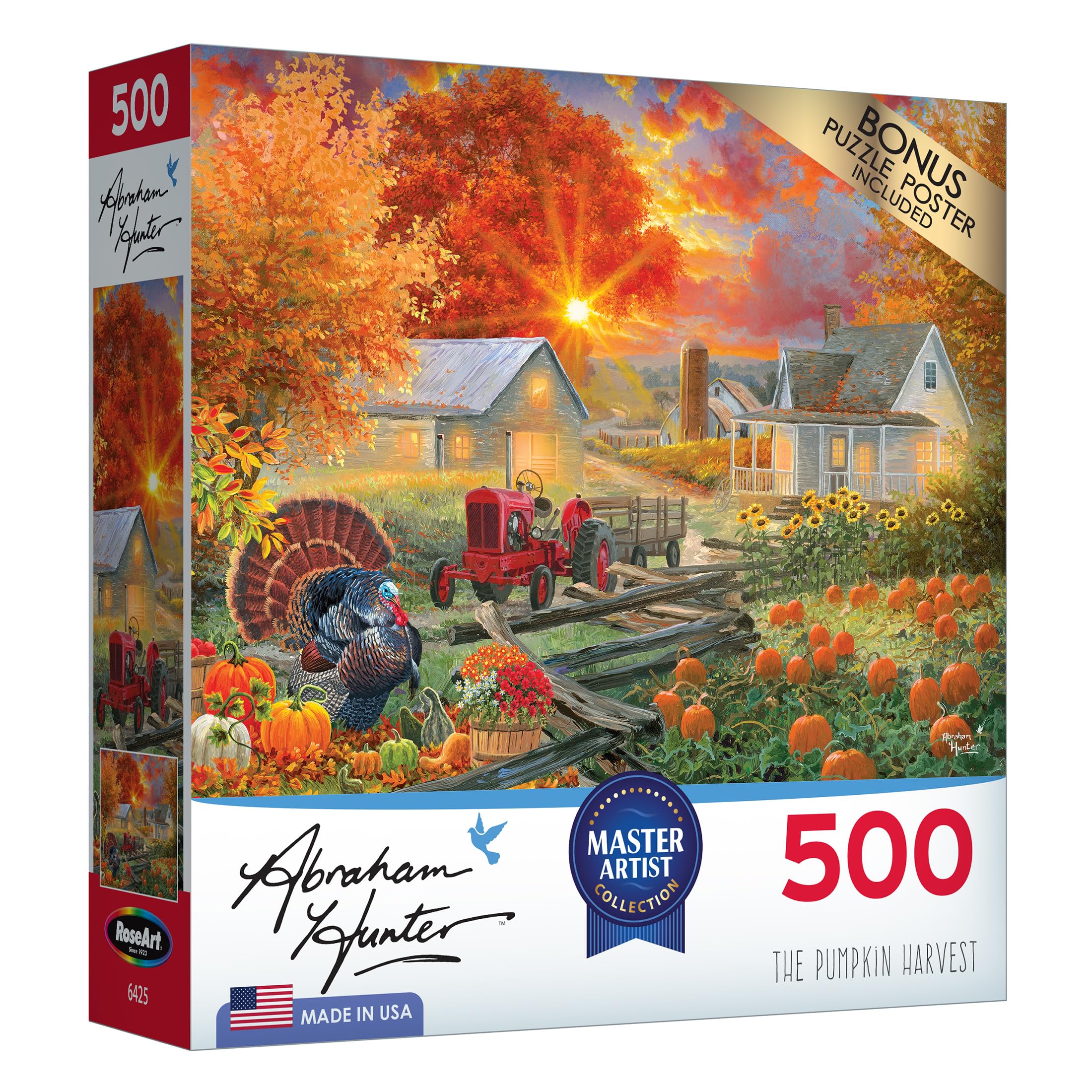 Foto 3 pulgar | Rompecabezas Roseart Abraham Hunter The Pumpkin Harvest, 500 Unidades - Venta Internacional.