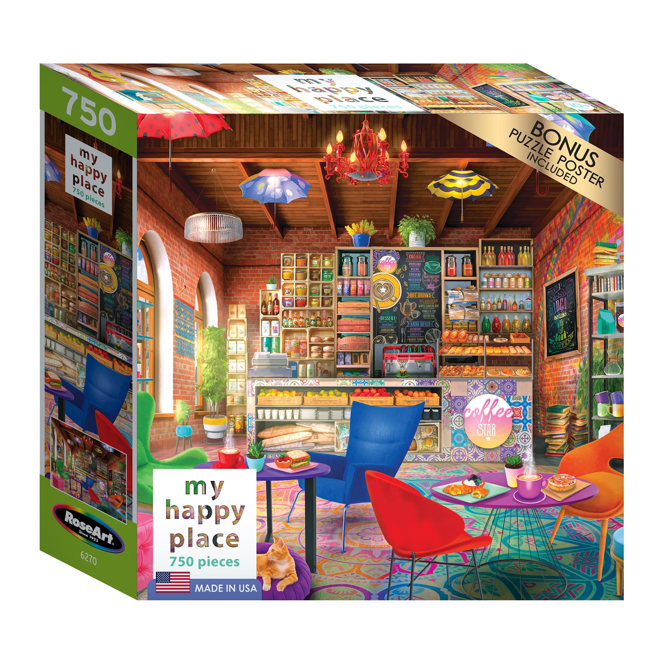 Foto 3 pulgar | Rompecabezas Roseart My Happy Place Boho Coffeeshop, 750 Piezas - Venta Internacional.