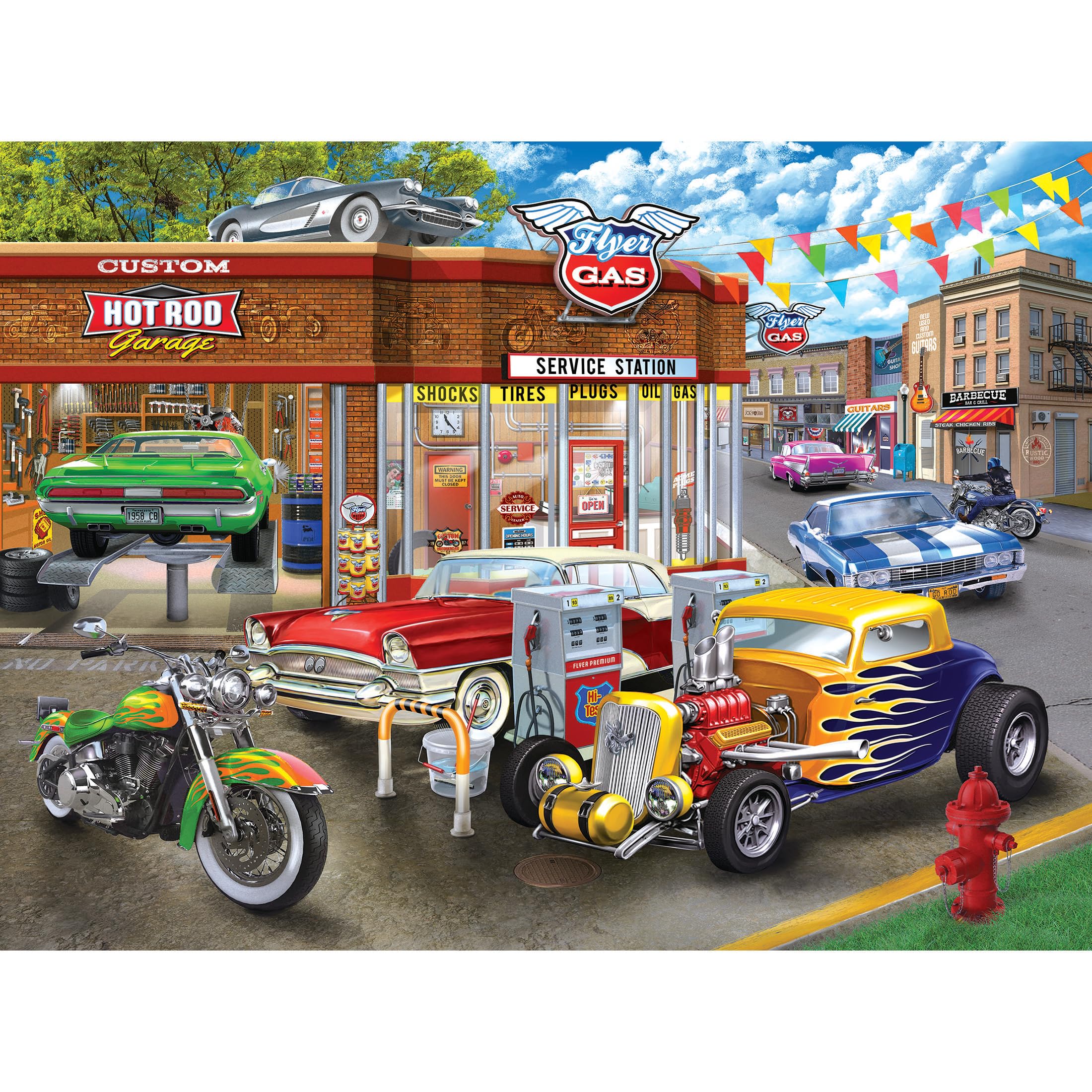 Foto 1 | Rompecabezas Roseart Chris Bigelow Hot Rod Garage 1000 Piezas - Venta Internacional.