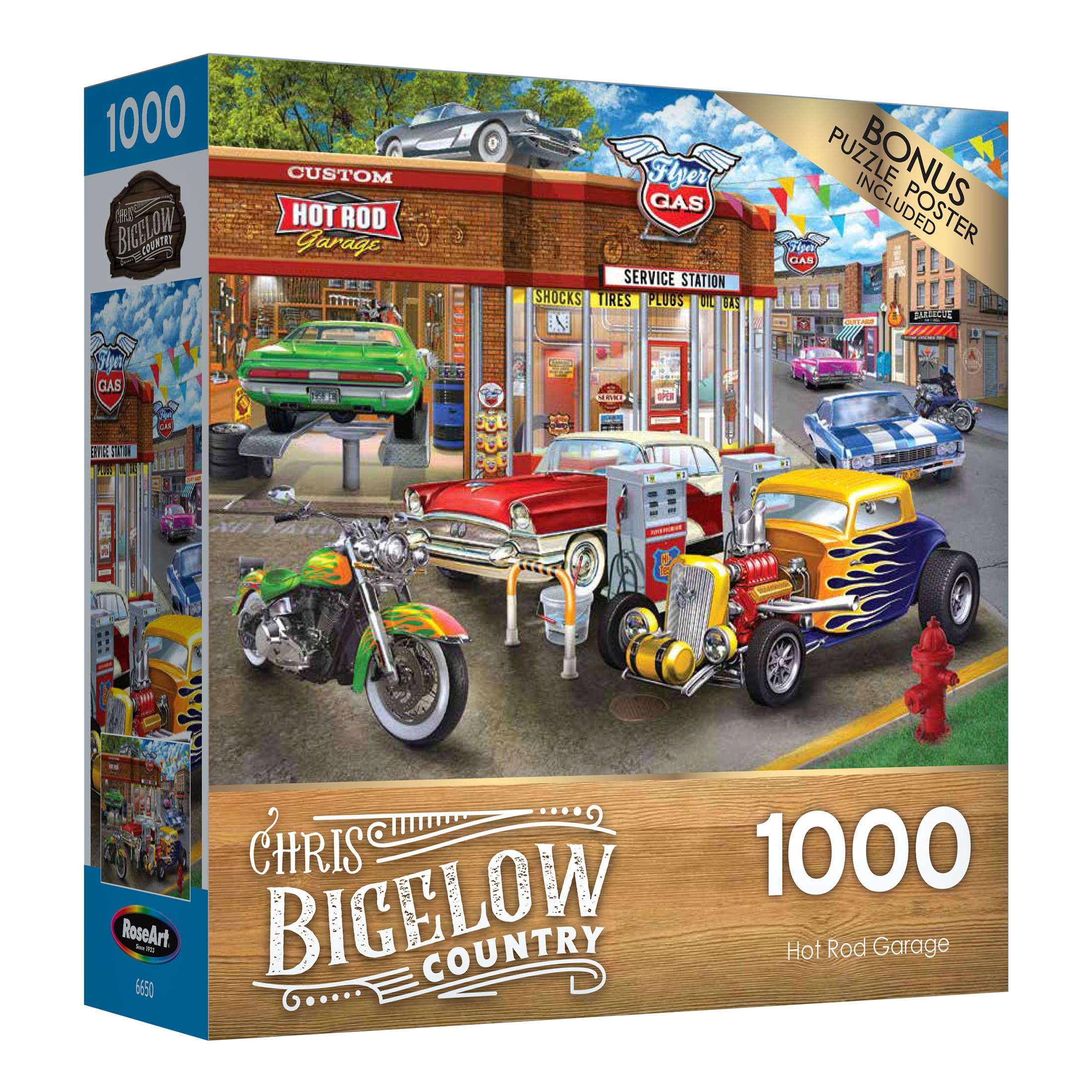 Foto 2 | Rompecabezas Roseart Chris Bigelow Hot Rod Garage 1000 Piezas - Venta Internacional.