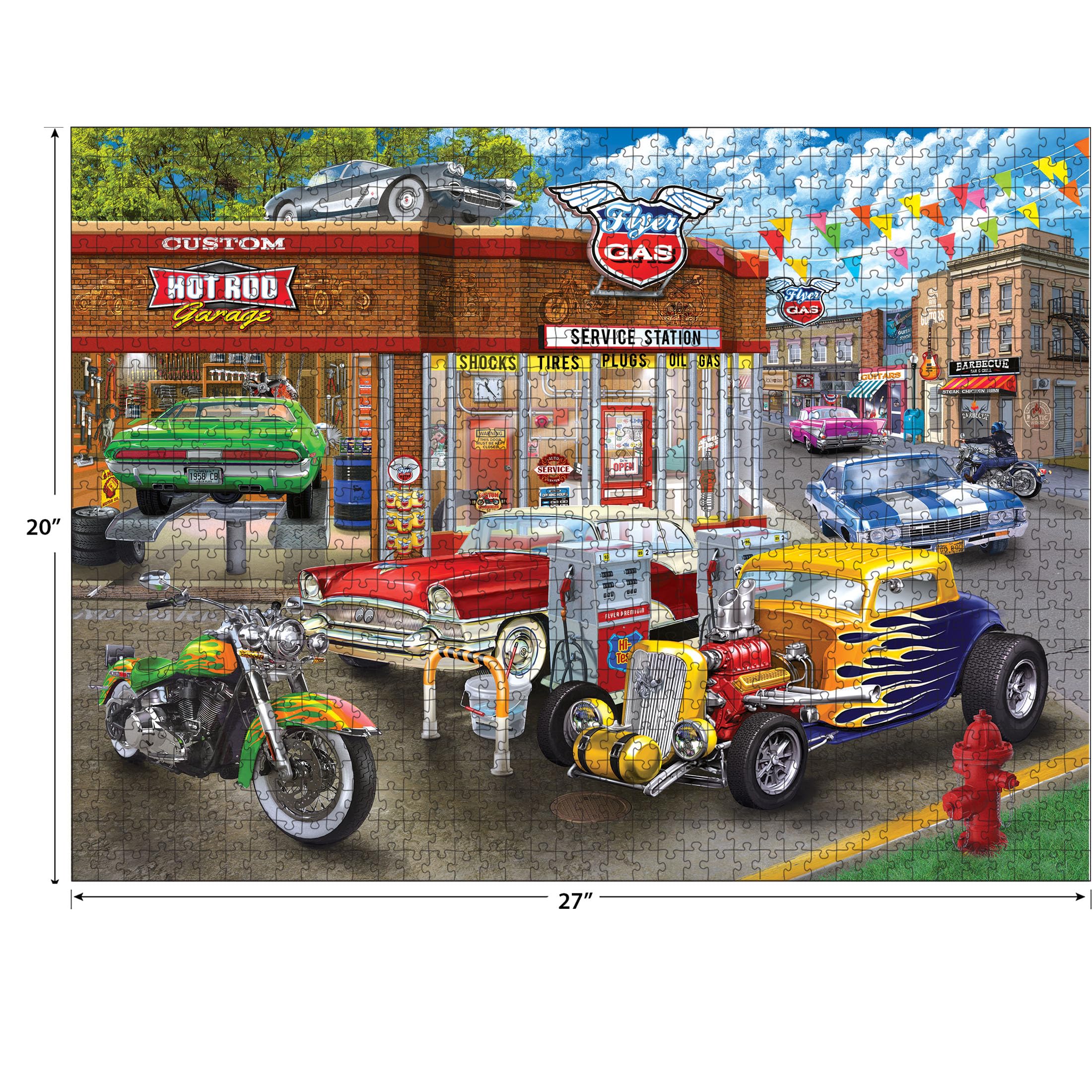 Foto 3 | Rompecabezas Roseart Chris Bigelow Hot Rod Garage 1000 Piezas - Venta Internacional.