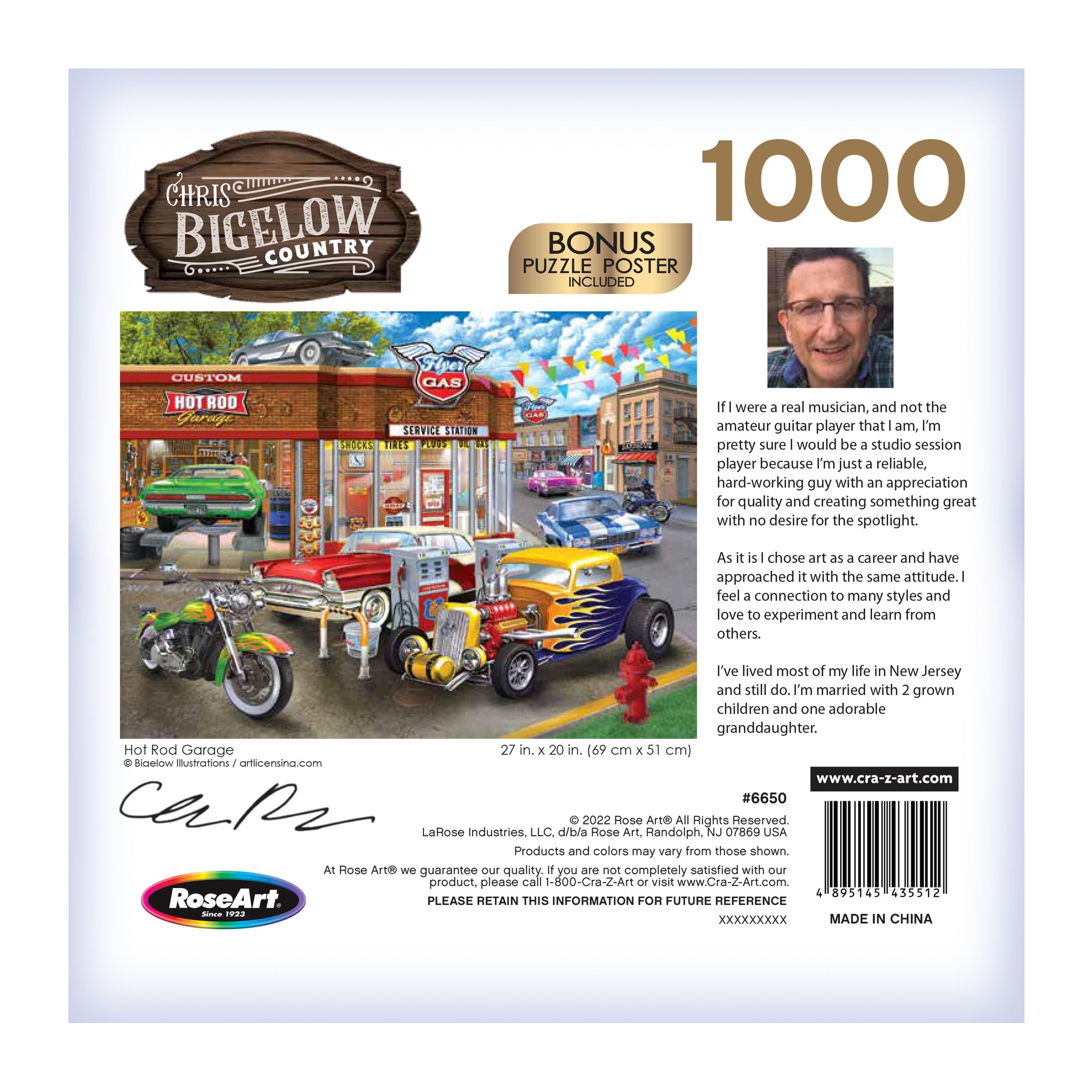 Foto 5 | Rompecabezas Roseart Chris Bigelow Hot Rod Garage 1000 Piezas - Venta Internacional.