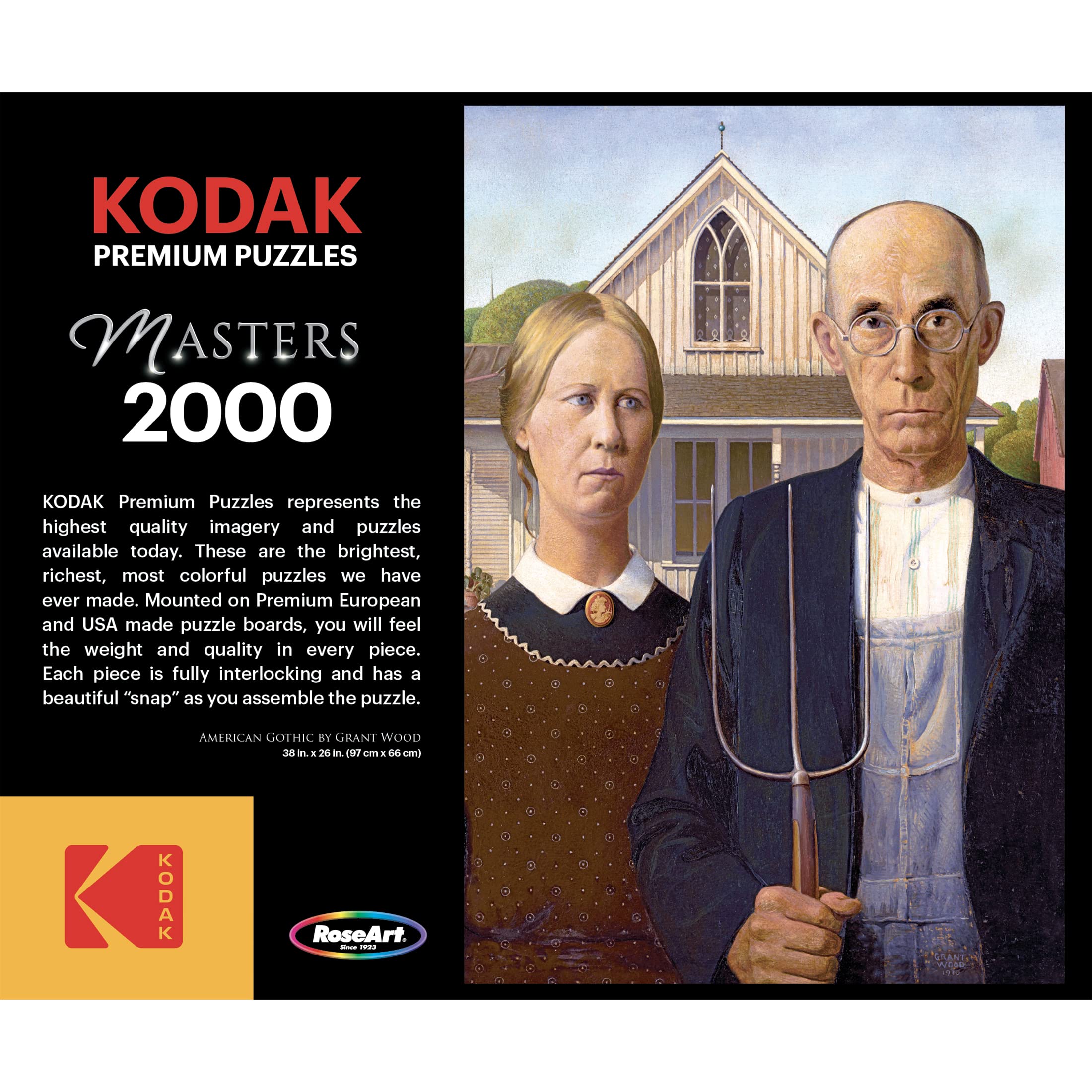 Foto 6 pulgar | Rompecabezas Roseart Kodak Masters American Gothic 2000 Piezas - Venta Internacional.