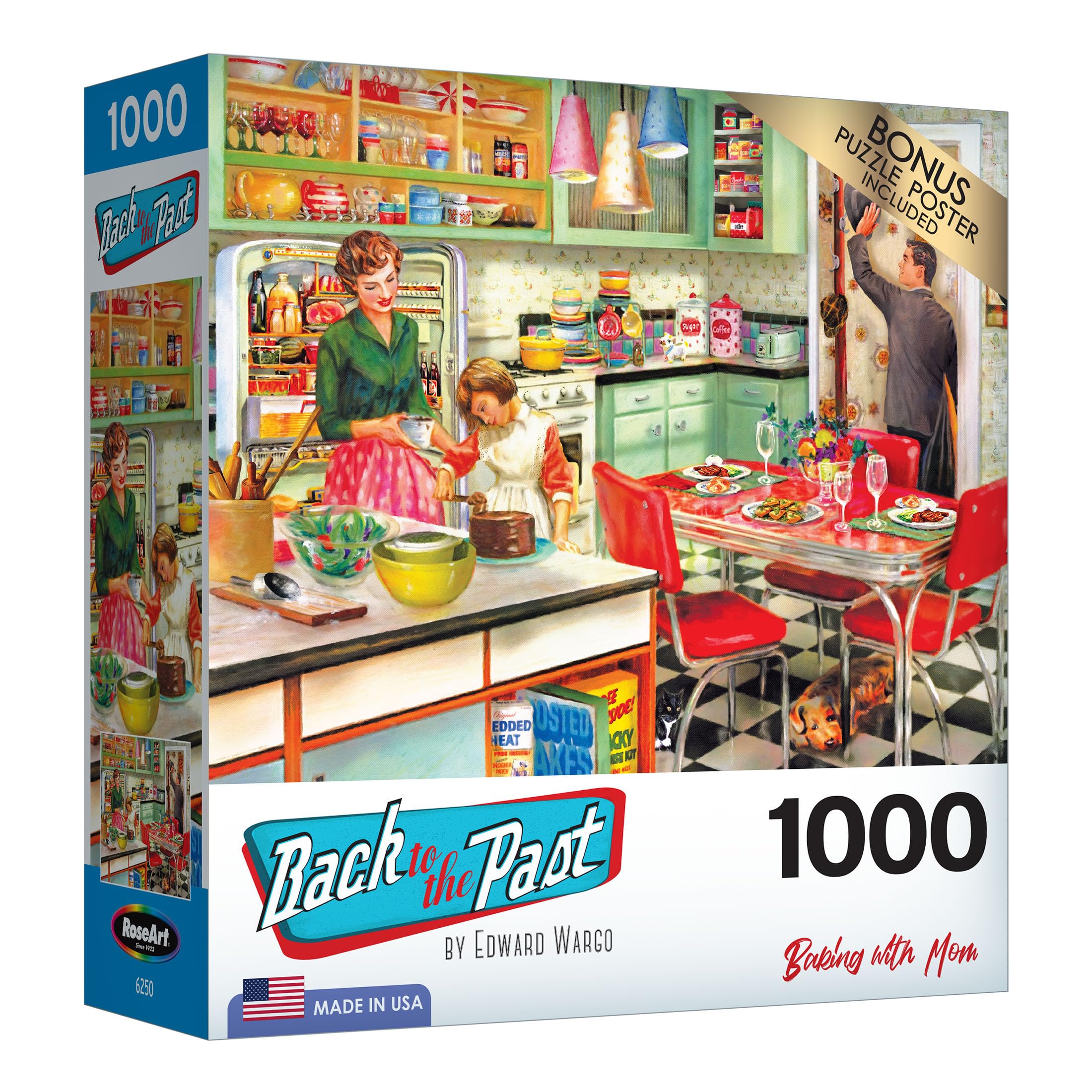 Foto 2 | Rompecabezas Roseart Back To The Past Baking With Mom, 1000 Unidades - Venta Internacional.