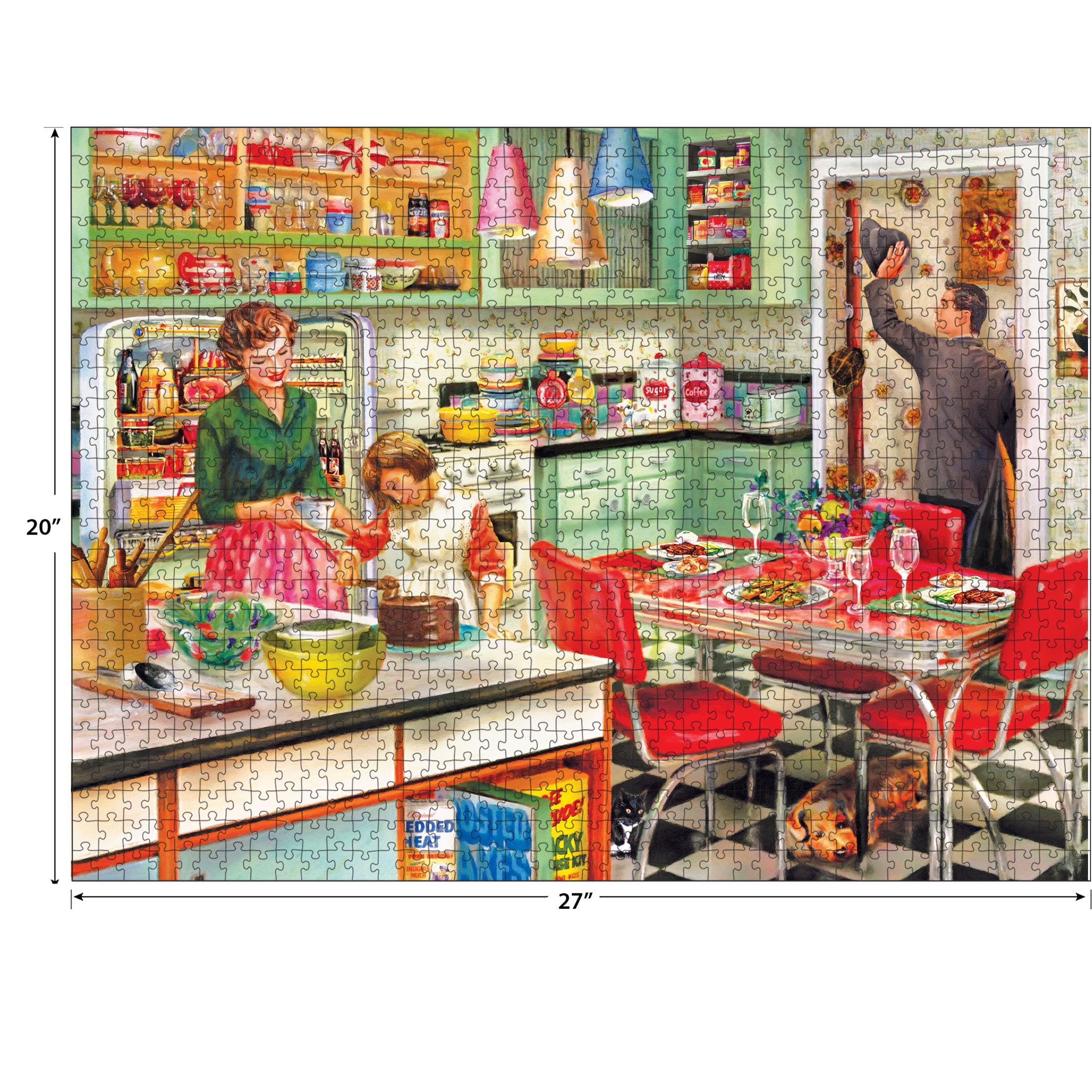 Foto 3 | Rompecabezas Roseart Back To The Past Baking With Mom, 1000 Unidades - Venta Internacional.