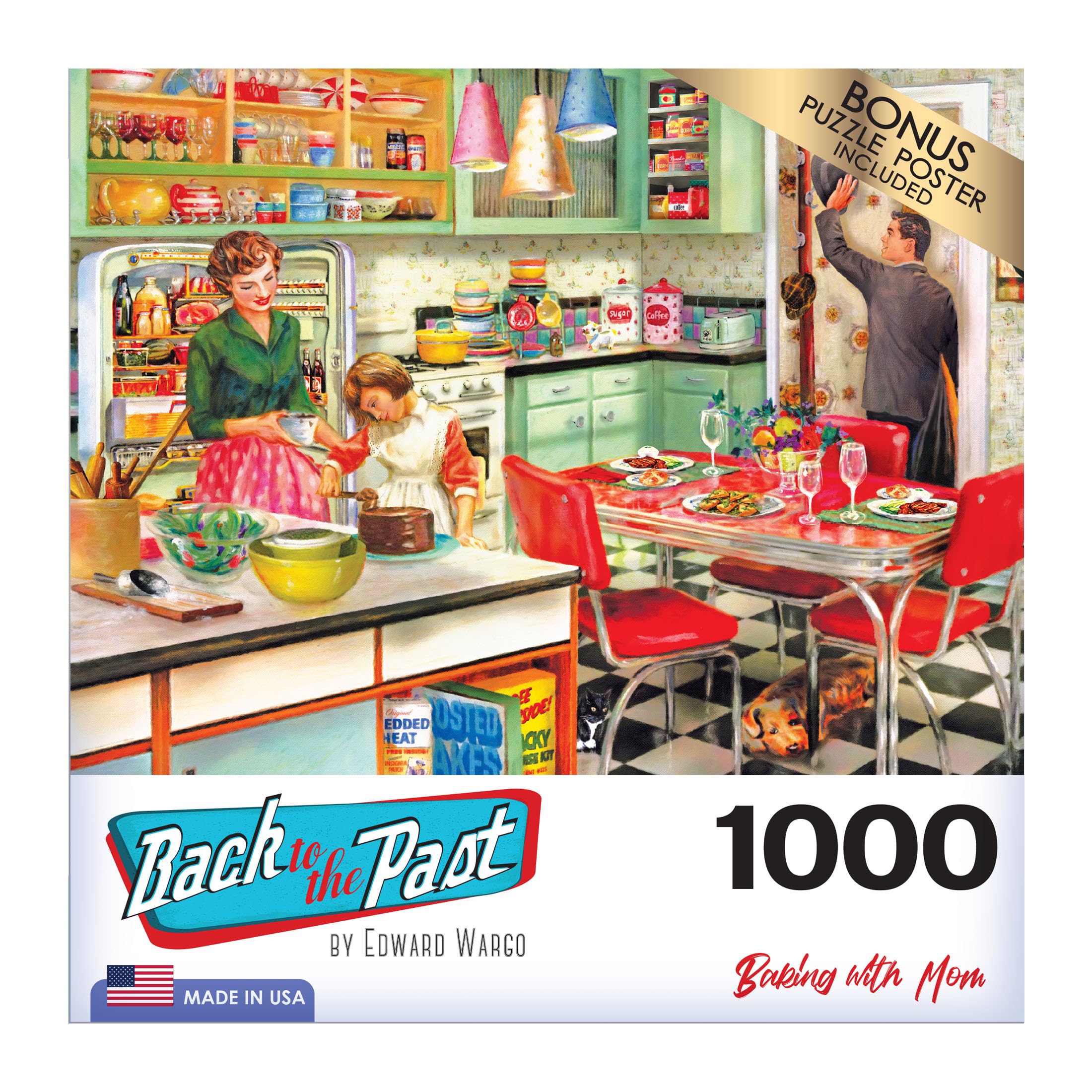 Foto 4 | Rompecabezas Roseart Back To The Past Baking With Mom, 1000 Unidades - Venta Internacional.