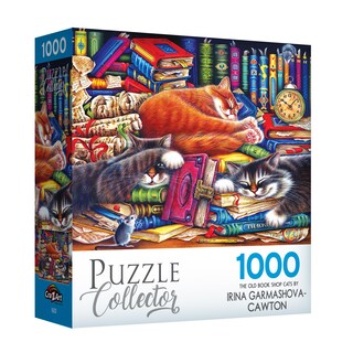 Foto 2 | Rompecabezas Roseart Puzzle Collector The Old Book Shops Cats - Venta Internacional.