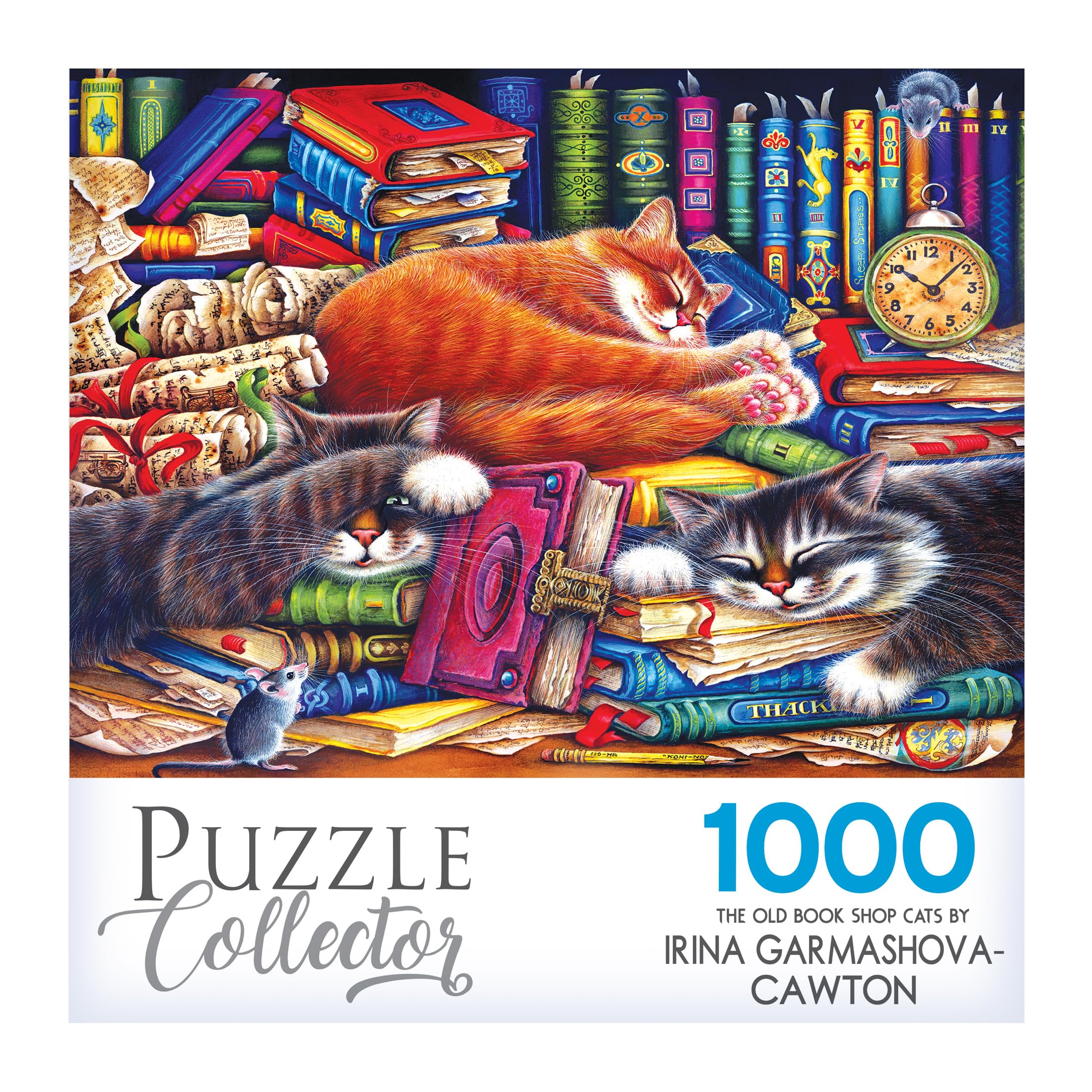 Foto 3 | Rompecabezas Roseart Puzzle Collector The Old Book Shops Cats - Venta Internacional.