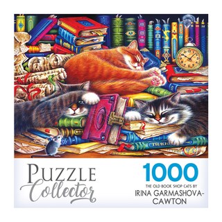 Foto 3 | Rompecabezas Roseart Puzzle Collector The Old Book Shops Cats - Venta Internacional.