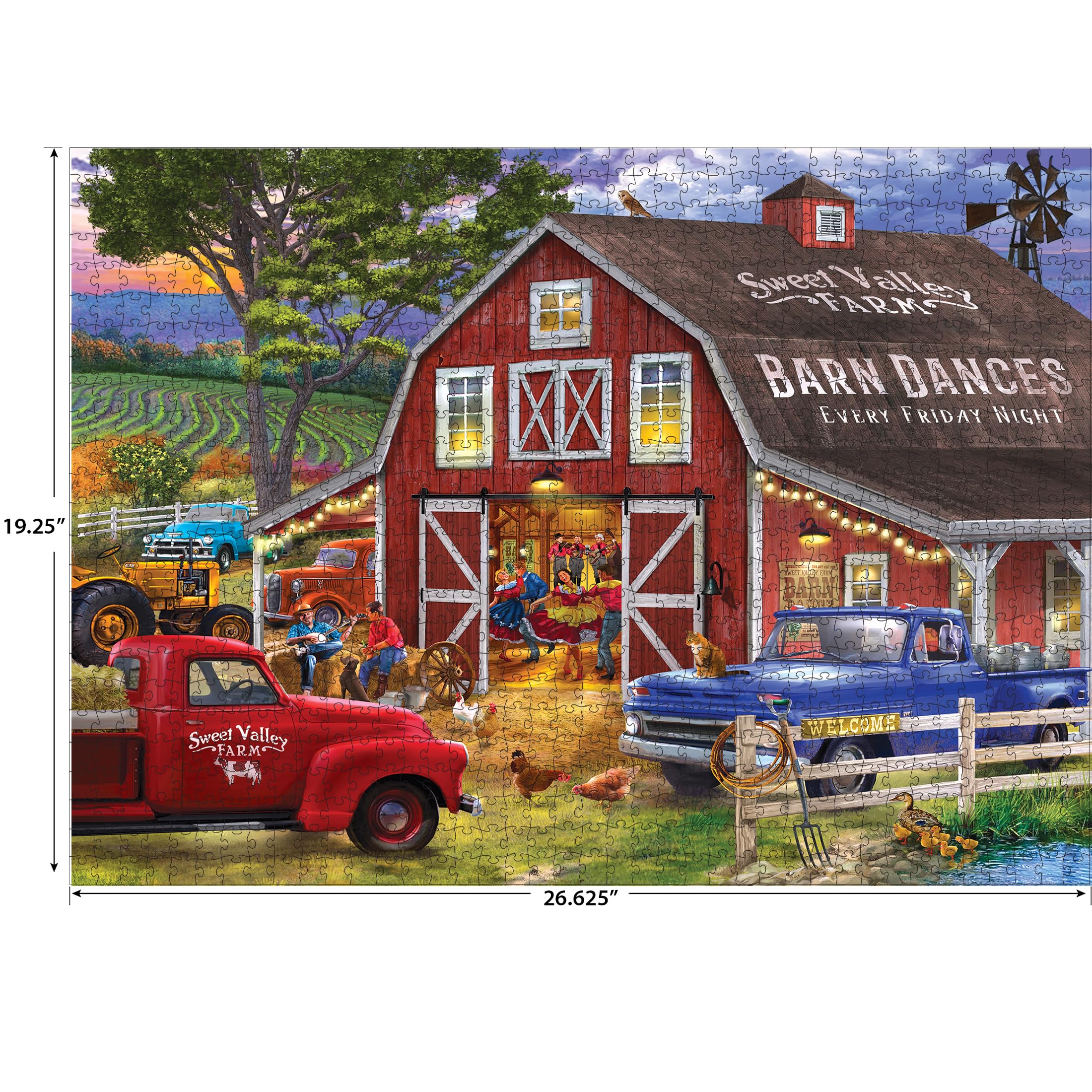 Foto 4 pulgar | Rompecabezas Roseart Chris Bigelow The Barn Dance 1000 Piezas - Venta Internacional.