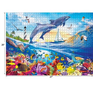 Foto 3 | Rompecabezas Roseart Kodak Premium Playful Summer Dolphins - Venta Internacional.