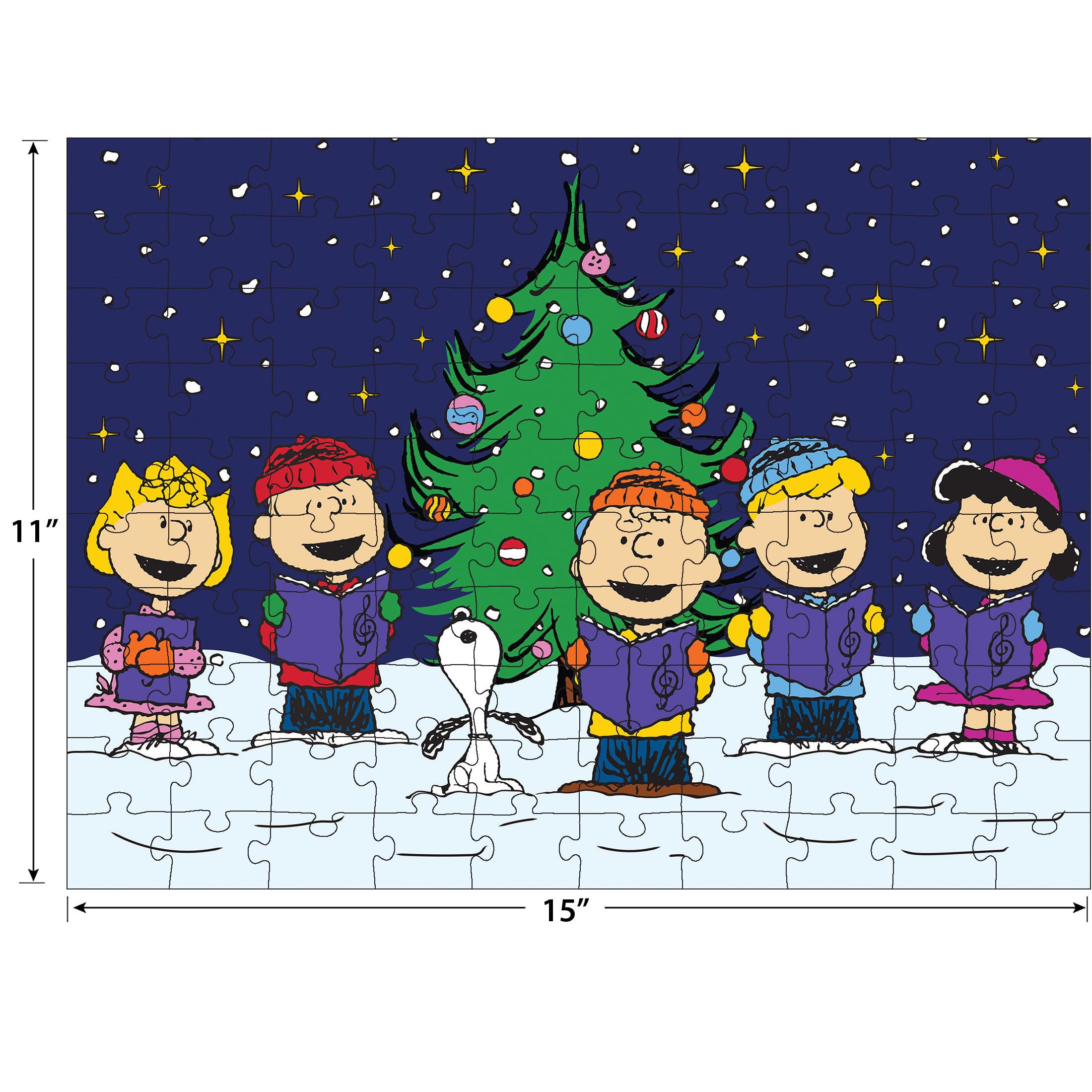 Foto 4 pulgar | Rompecabezas Roseart Peanuts Con Villancicos Navideños, 100 Piezas - Venta Internacional.