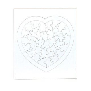 Foto 1 | Blank Puzzles Hygloss Con Forma De Corazón, 8,5 X 9,5 Cm, 12 Rompecabezas - Venta Internacional.