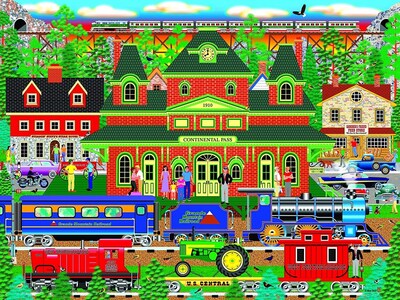 Foto 1 | Rompecabezas Roseart Home Country Mountain Rail 1000 Piezas - Venta Internacional.