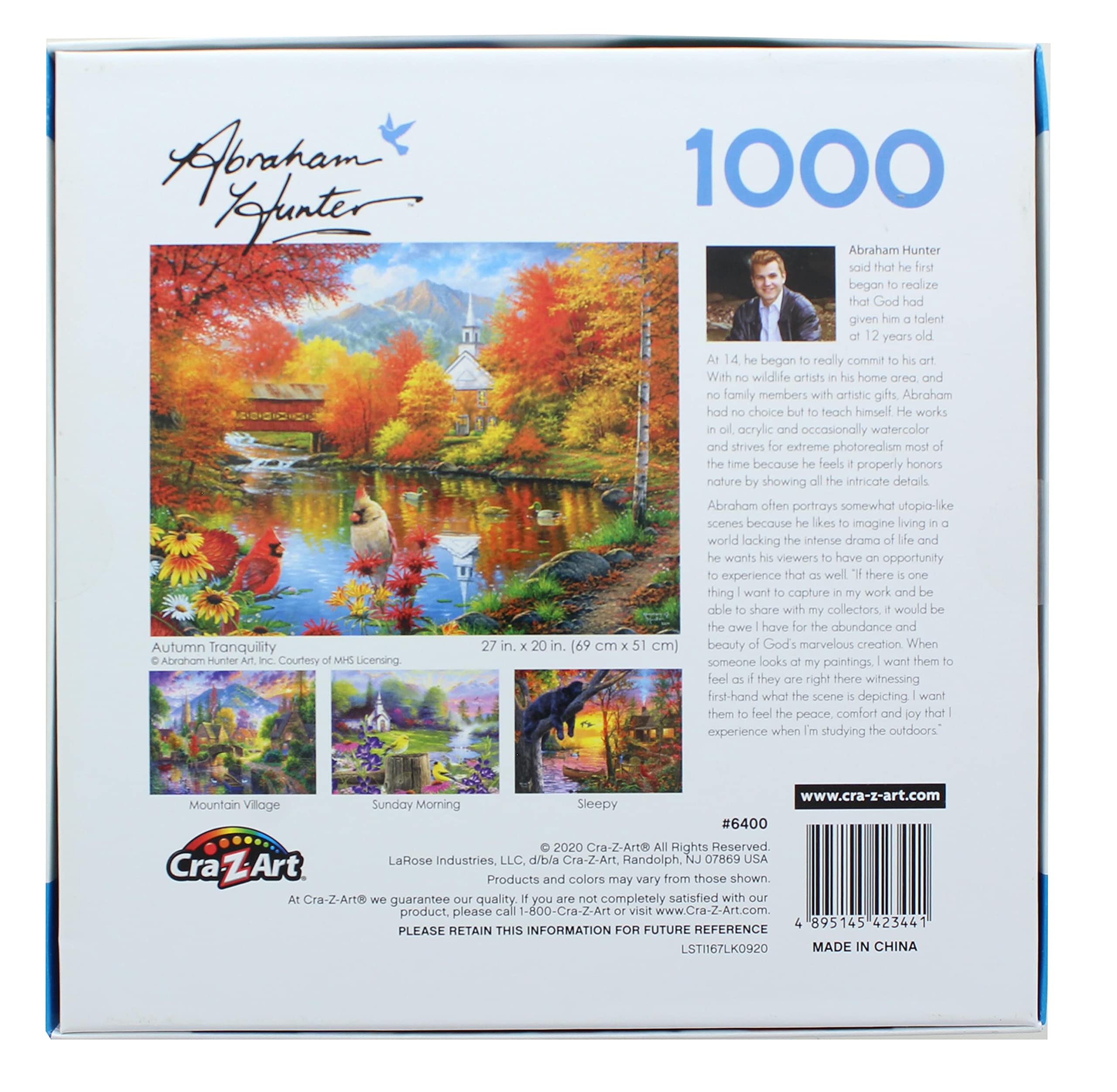 Foto 2 | Rompecabezas Roseart Abraham Hunter Autumn Tranquility 1000 Unidades - Venta Internacional.