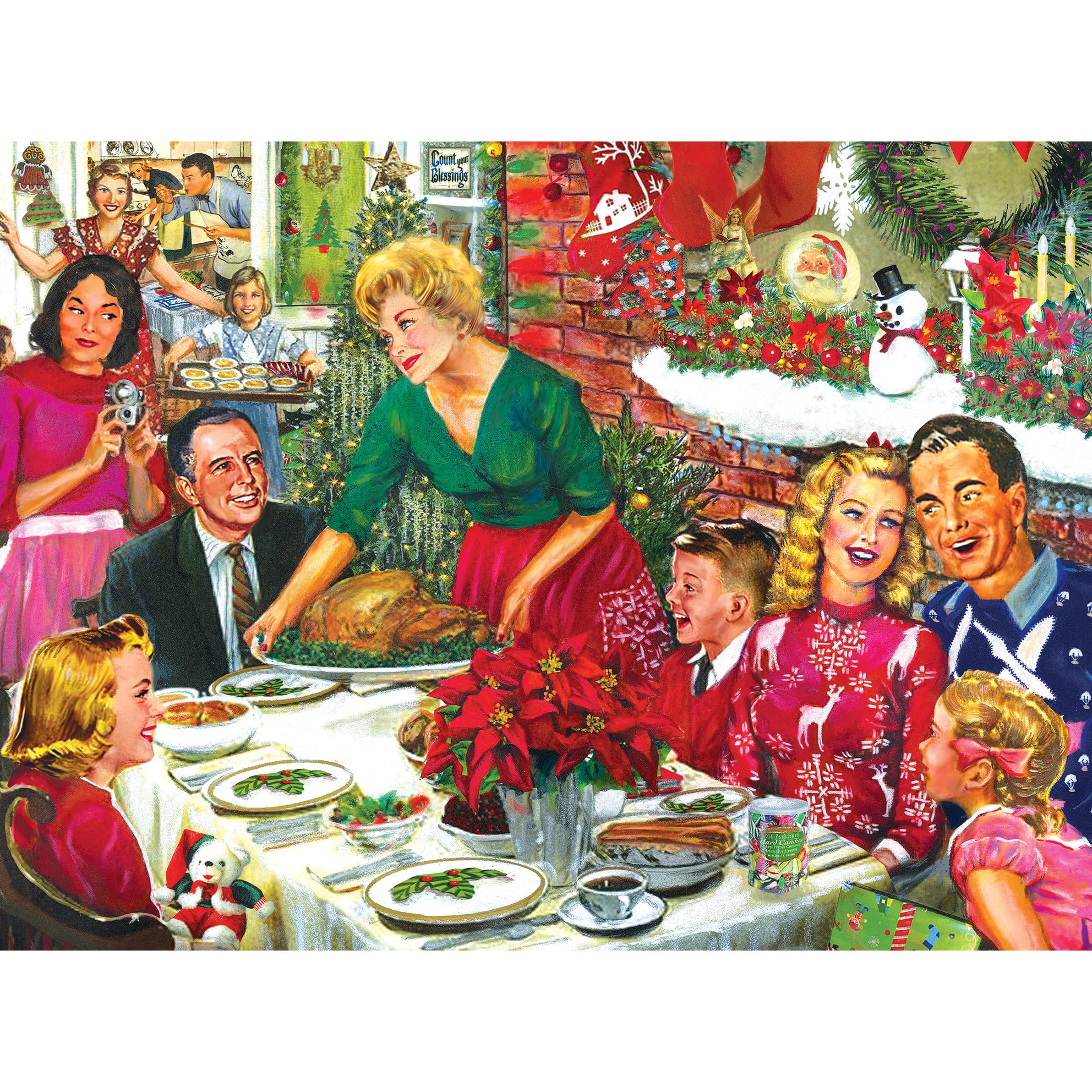 Foto 1 | Rompecabezas Roseart Back To The Past Christmas Dinner, 750 Unidades - Venta Internacional.