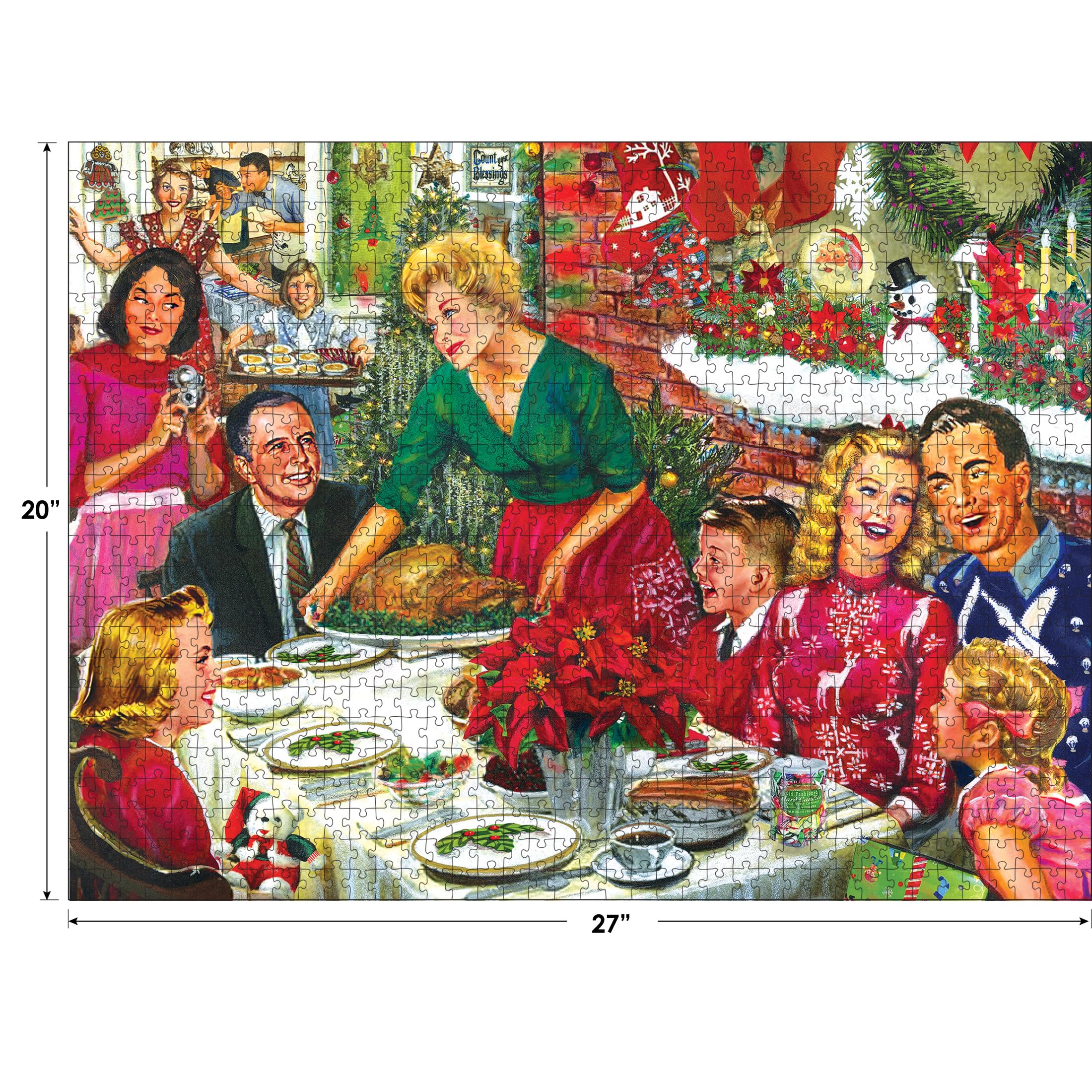 Foto 3 | Rompecabezas Roseart Back To The Past Christmas Dinner, 750 Unidades - Venta Internacional.