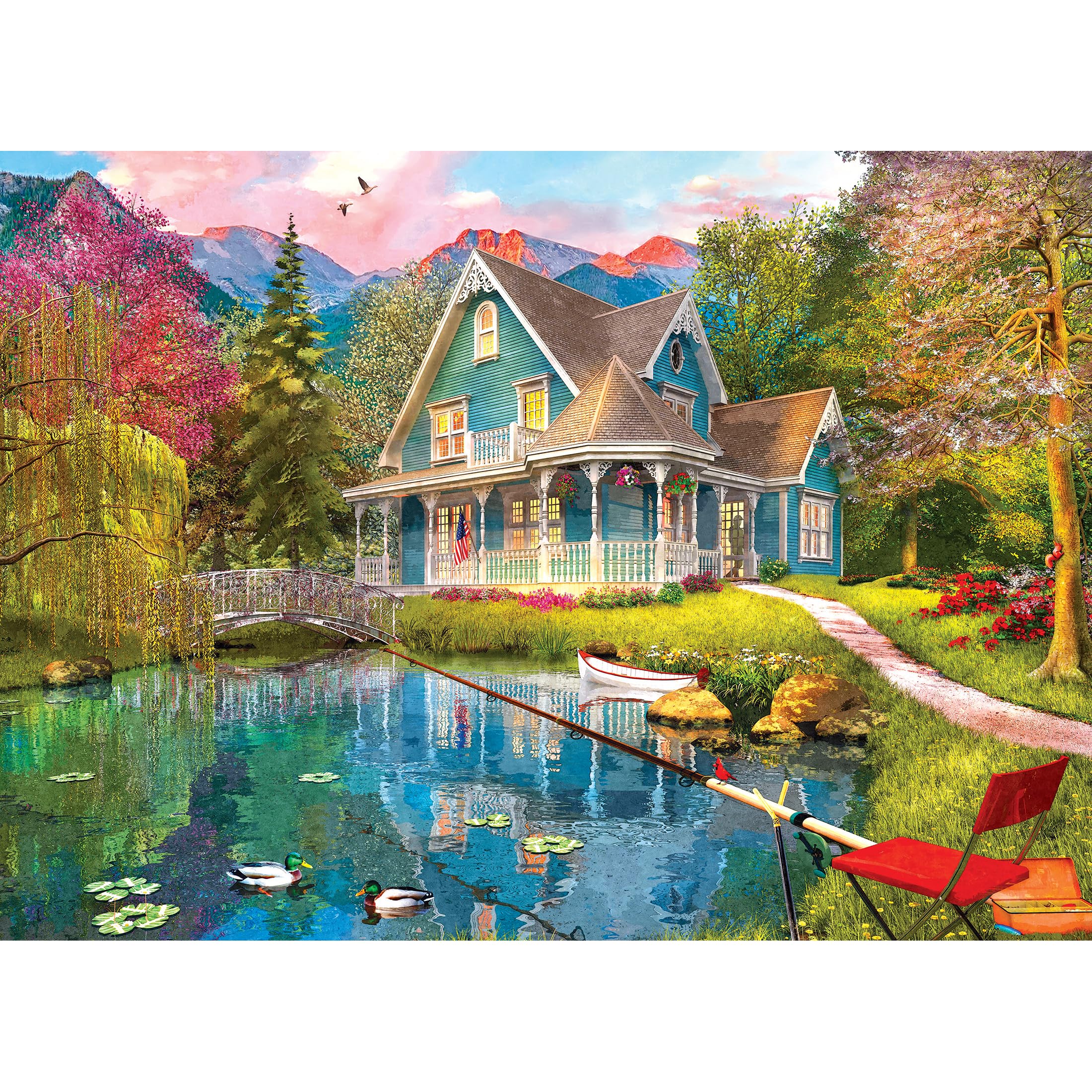 Foto 2 pulgar | Rompecabezas Roseart My Happy Place Fishing Retreat, 1000 Unidades - Venta Internacional.