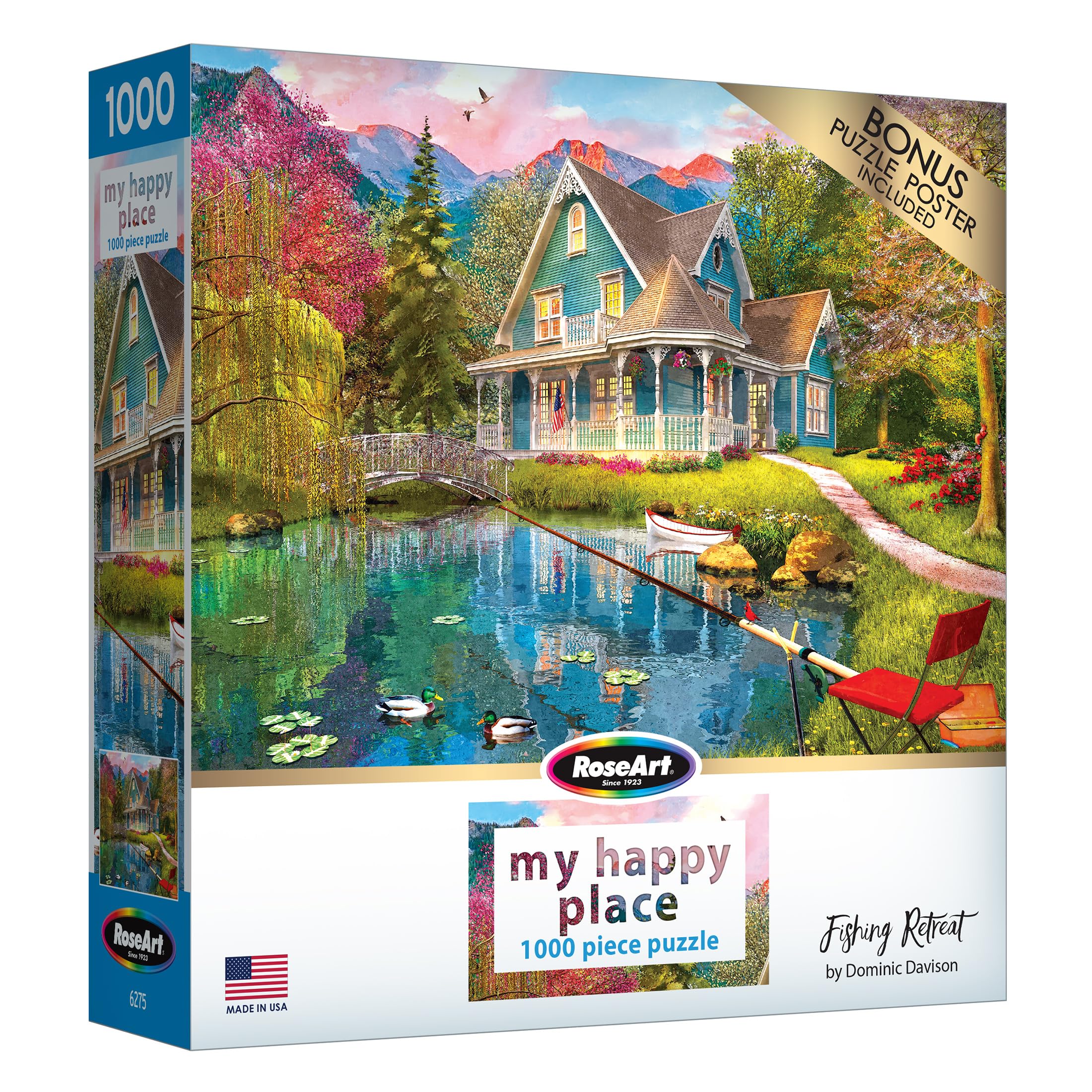 Foto 3 pulgar | Rompecabezas Roseart My Happy Place Fishing Retreat, 1000 Unidades - Venta Internacional.