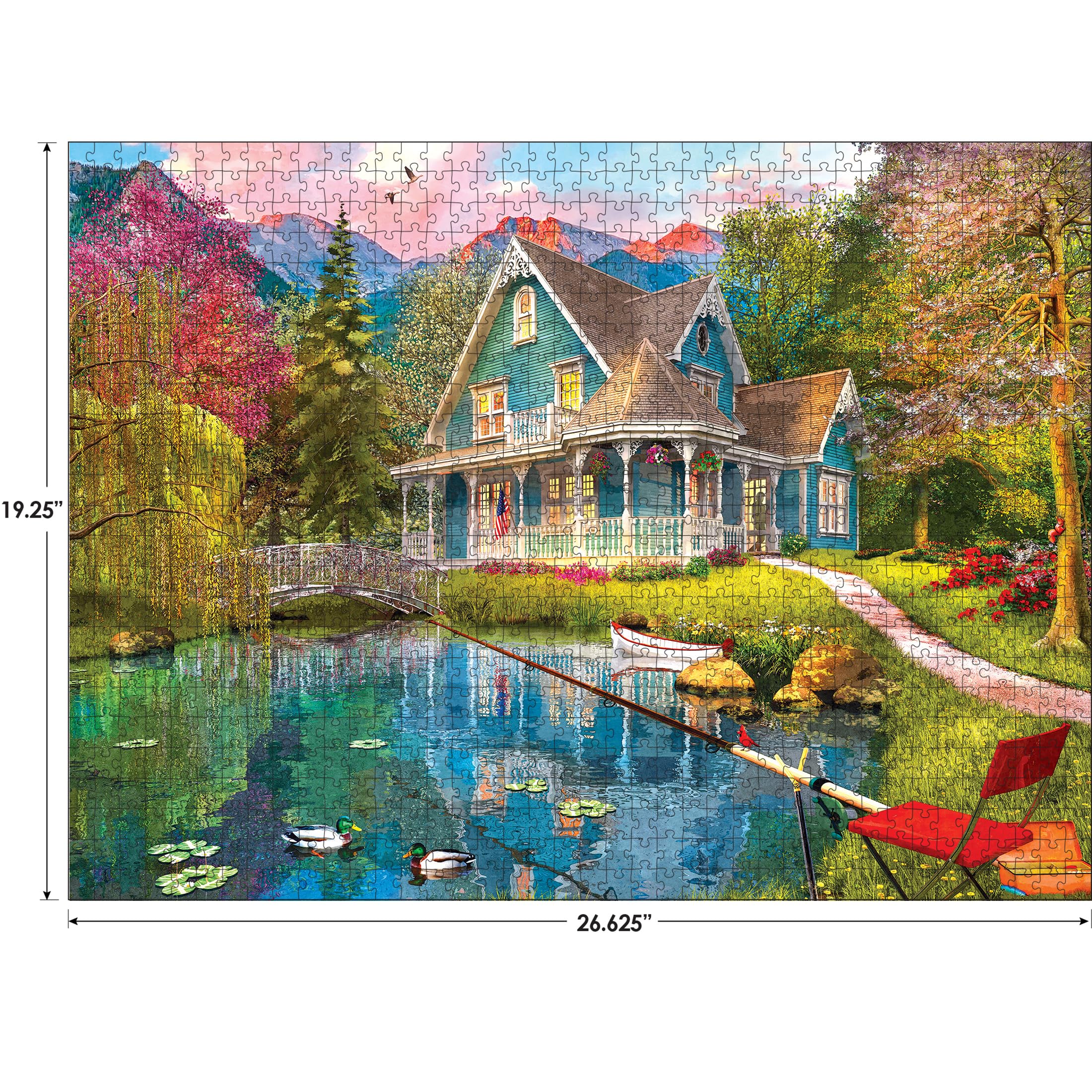 Foto 4 pulgar | Rompecabezas Roseart My Happy Place Fishing Retreat, 1000 Unidades - Venta Internacional.