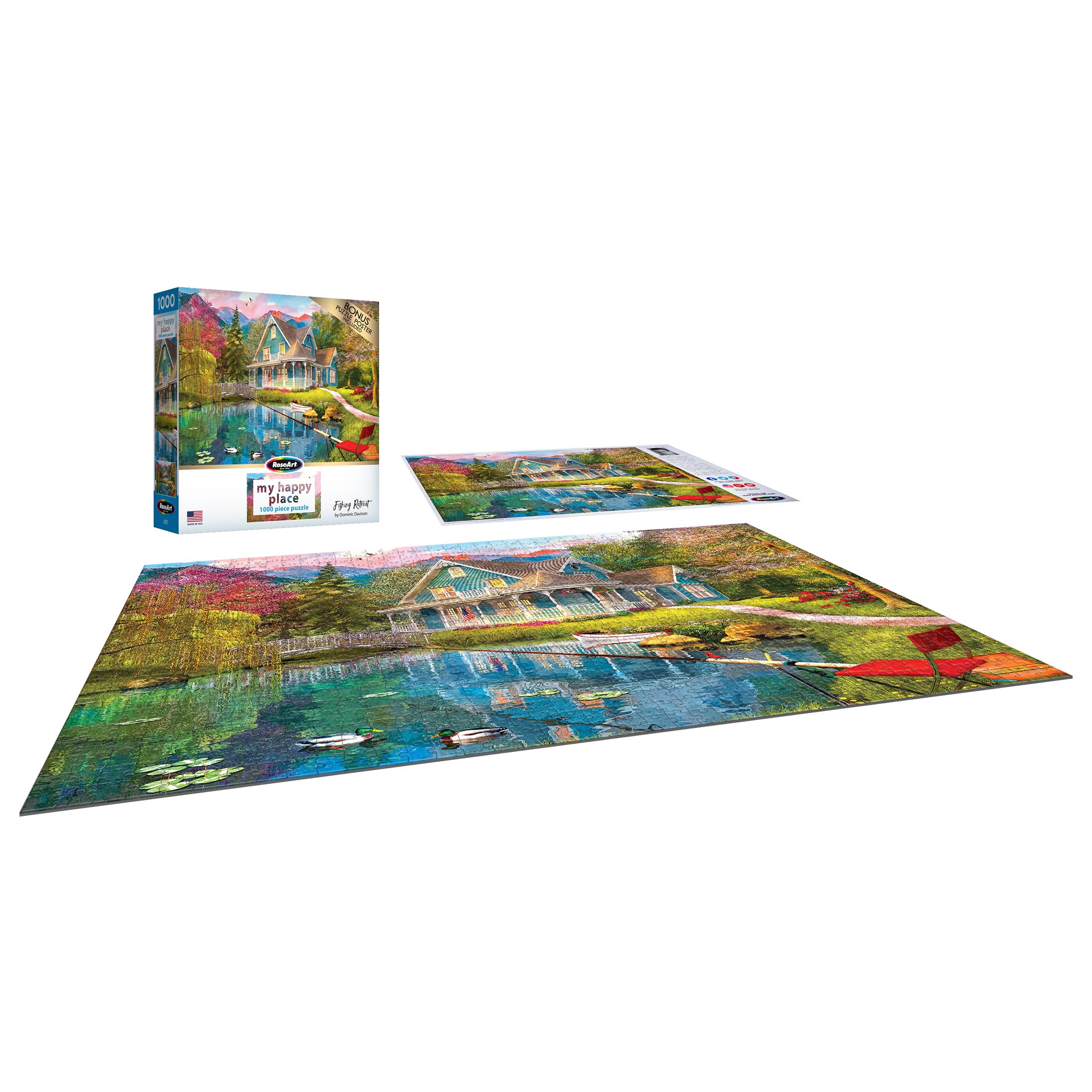 Foto 7 pulgar | Rompecabezas Roseart My Happy Place Fishing Retreat, 1000 Unidades - Venta Internacional.