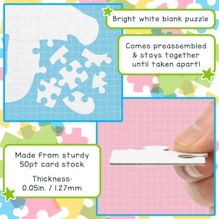 Foto 4 | 100 Rompecabezas Blank Puzzles Hygloss Con Forma De Persona, 8,5 X 10,5 Cm - Venta Internacional.