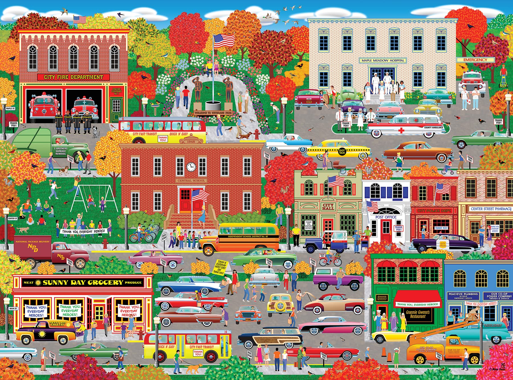 Foto 1 | Rompecabezas Roseart Home Country Everyday Heroes 1000 Piezas - Venta Internacional.