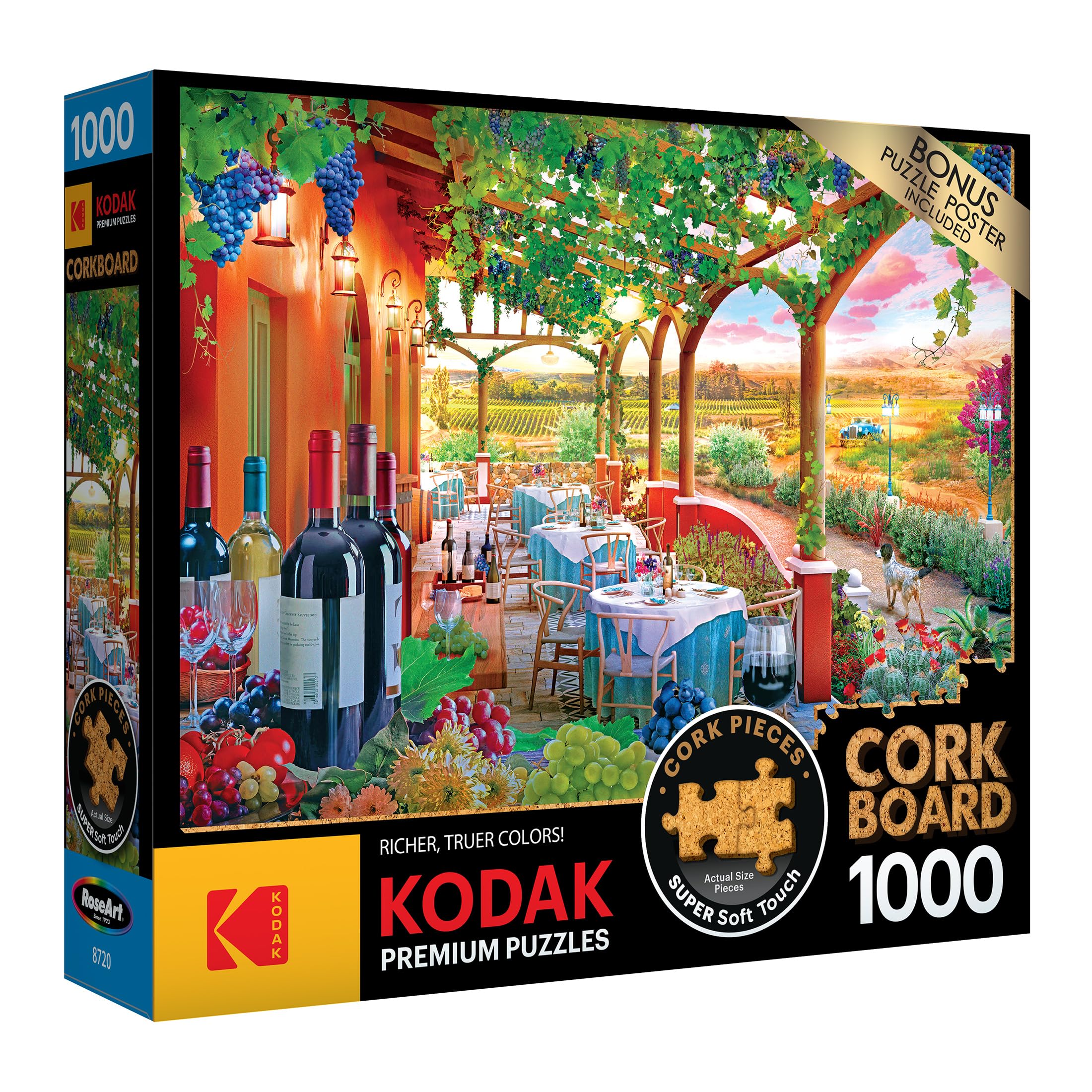 Foto 3 pulgar | Rompecabezas Roseart Kodak Premium Cork Wine Country, 1000 Unidades - Venta Internacional.