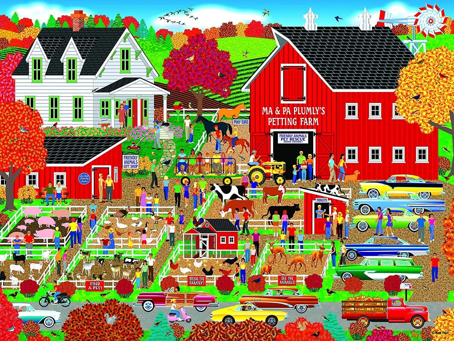 Foto 2 pulgar | Rompecabezas Roseart Home Country Plumly's Petting Farm, 1000 Piezas - Venta Internacional.