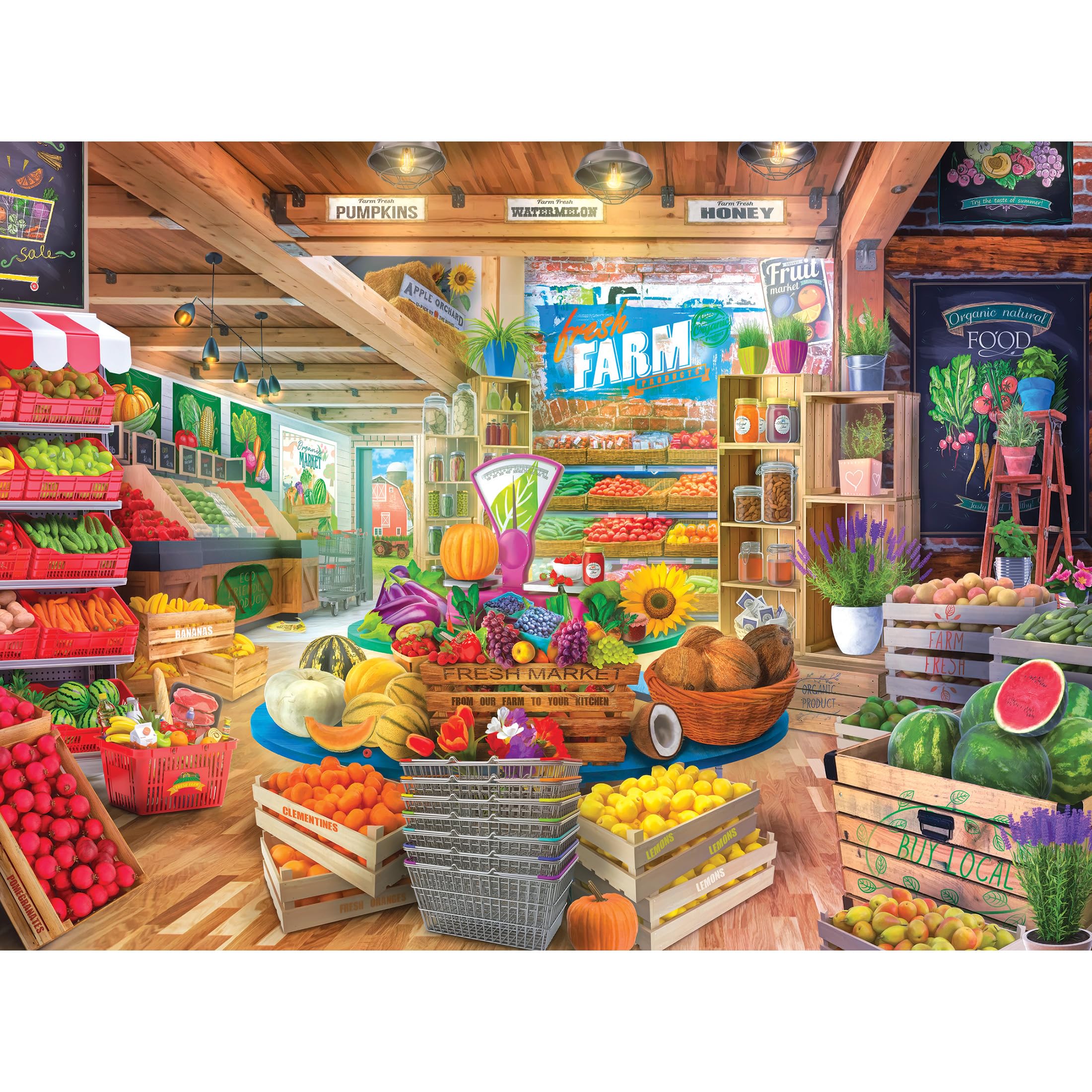 Foto 2 pulgar | Rompecabezas Roseart My Happy Place Organic Fresh Market - Venta Internacional.