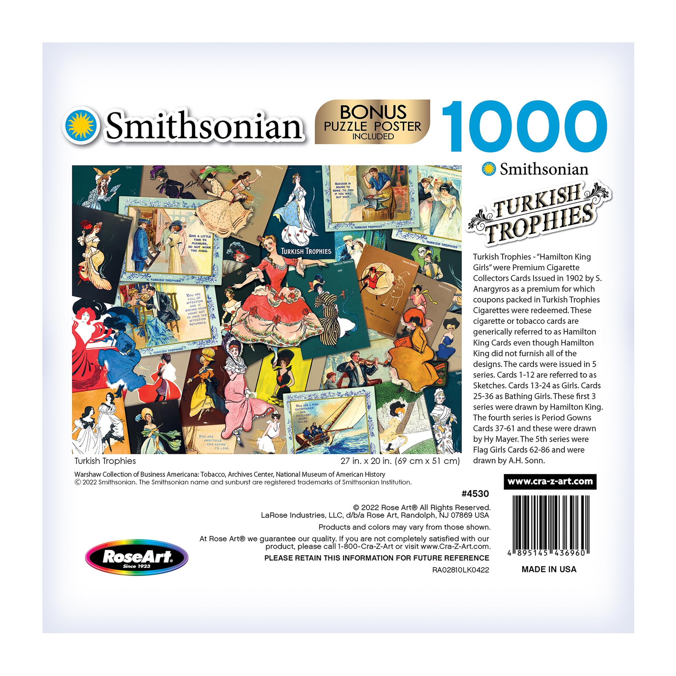 Foto 5 | Rompecabezas Roseart Smithsonian Con Trofeos Turcos, 1000 Unidades - Venta Internacional.