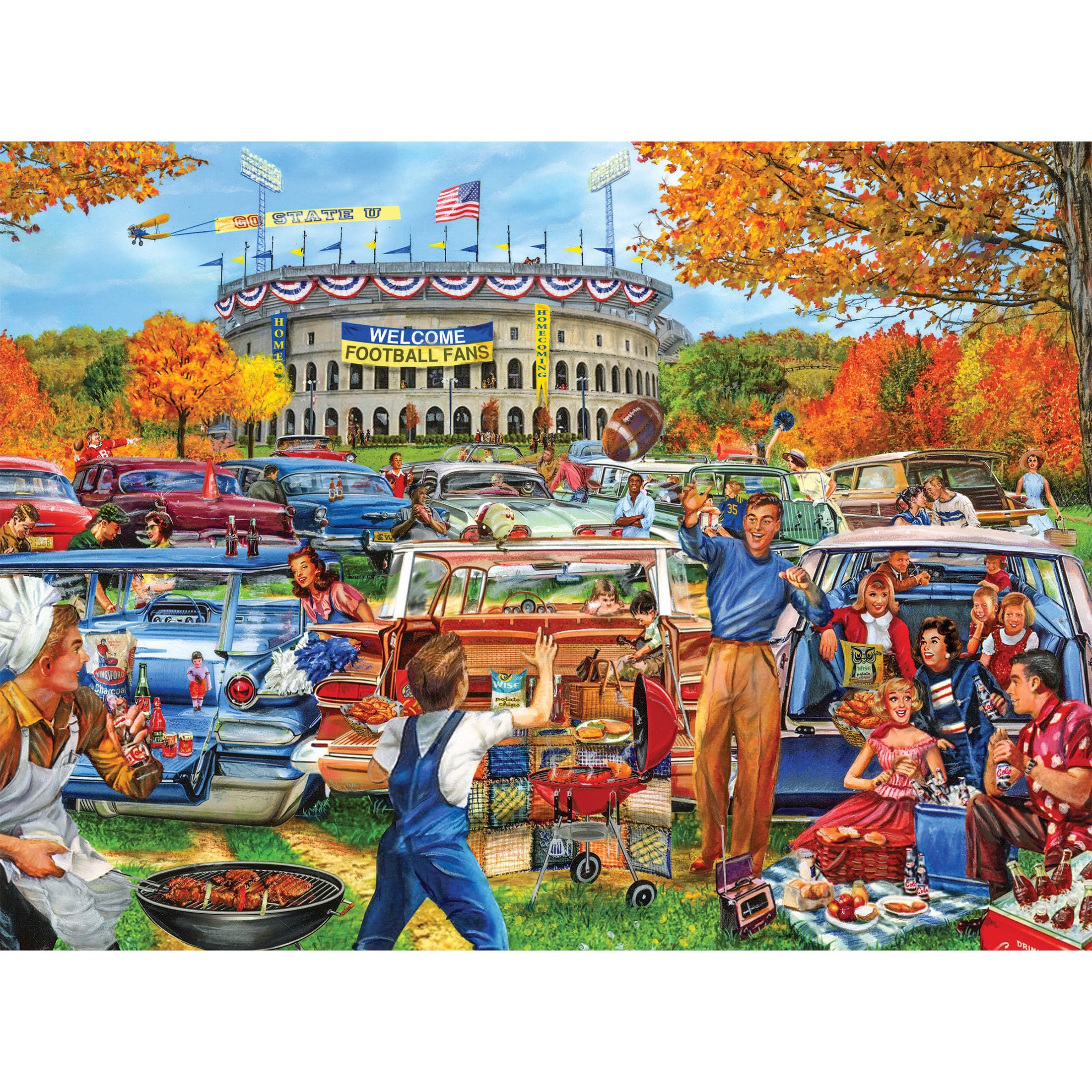 Foto 2 pulgar | Rompecabezas Roseart Back To The Past Tailgating Fun 1000 Piezas - Venta Internacional.