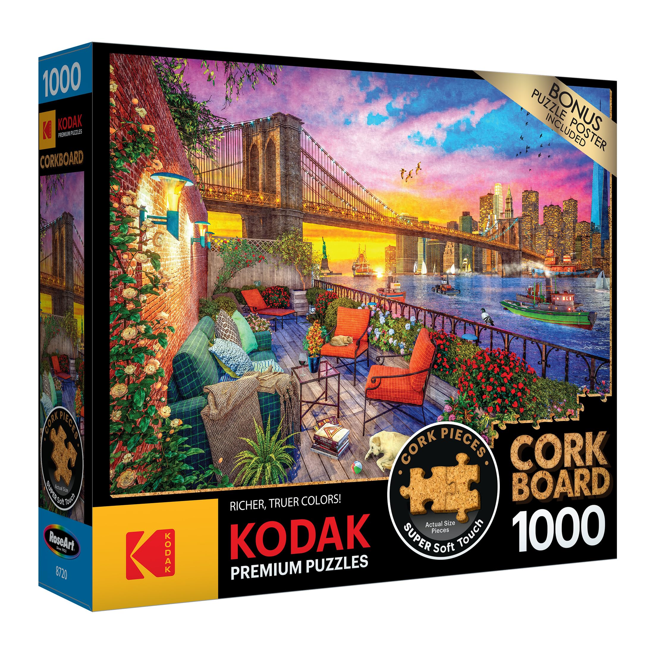 Foto 2 | Rompecabezas Roseart Kodak Premium Cork 1000 Piezas Para Adultos - Venta Internacional.
