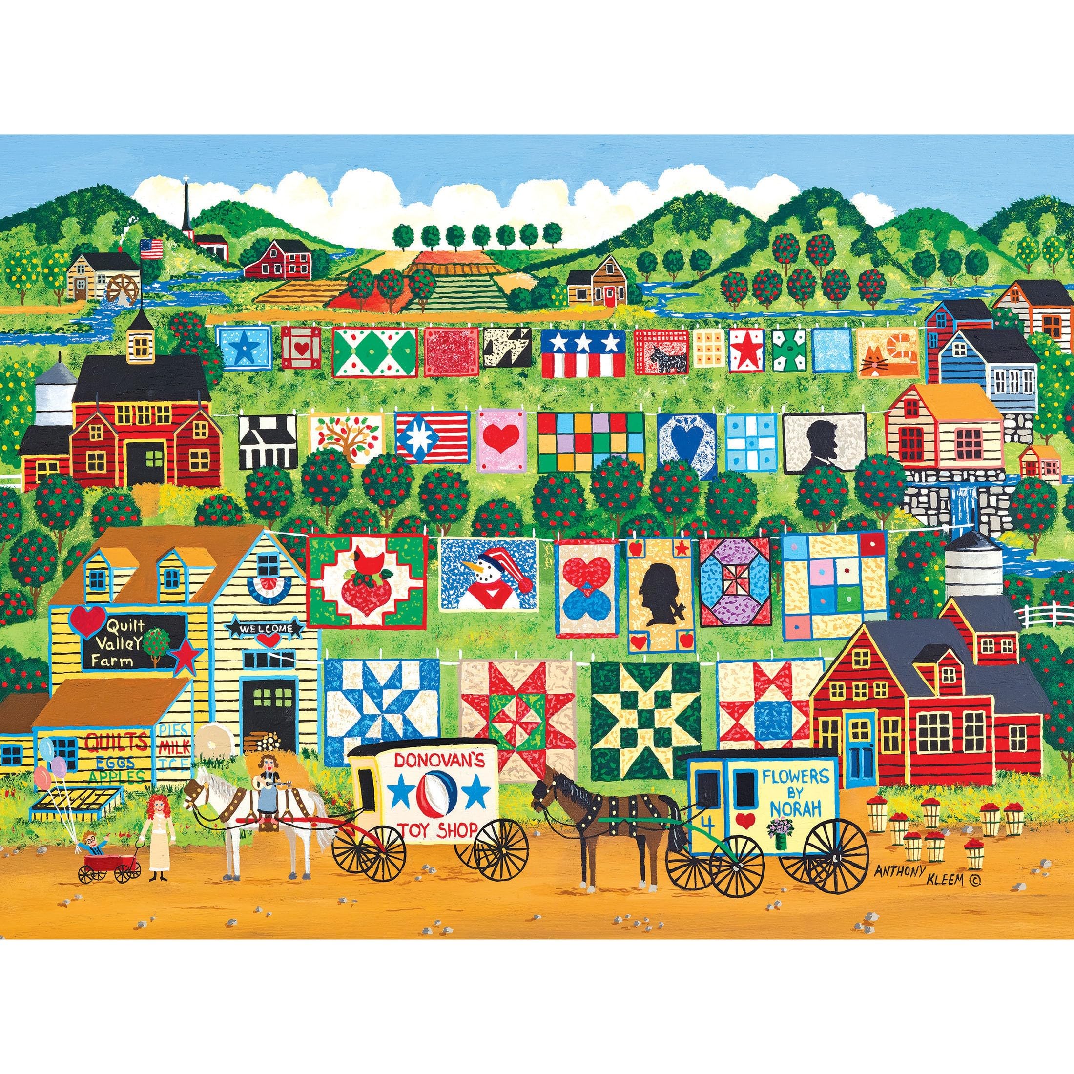Foto 2 pulgar | Rompecabezas Roseart Home Country Quilt Valley Farm 1000 Piezas - Venta Internacional.