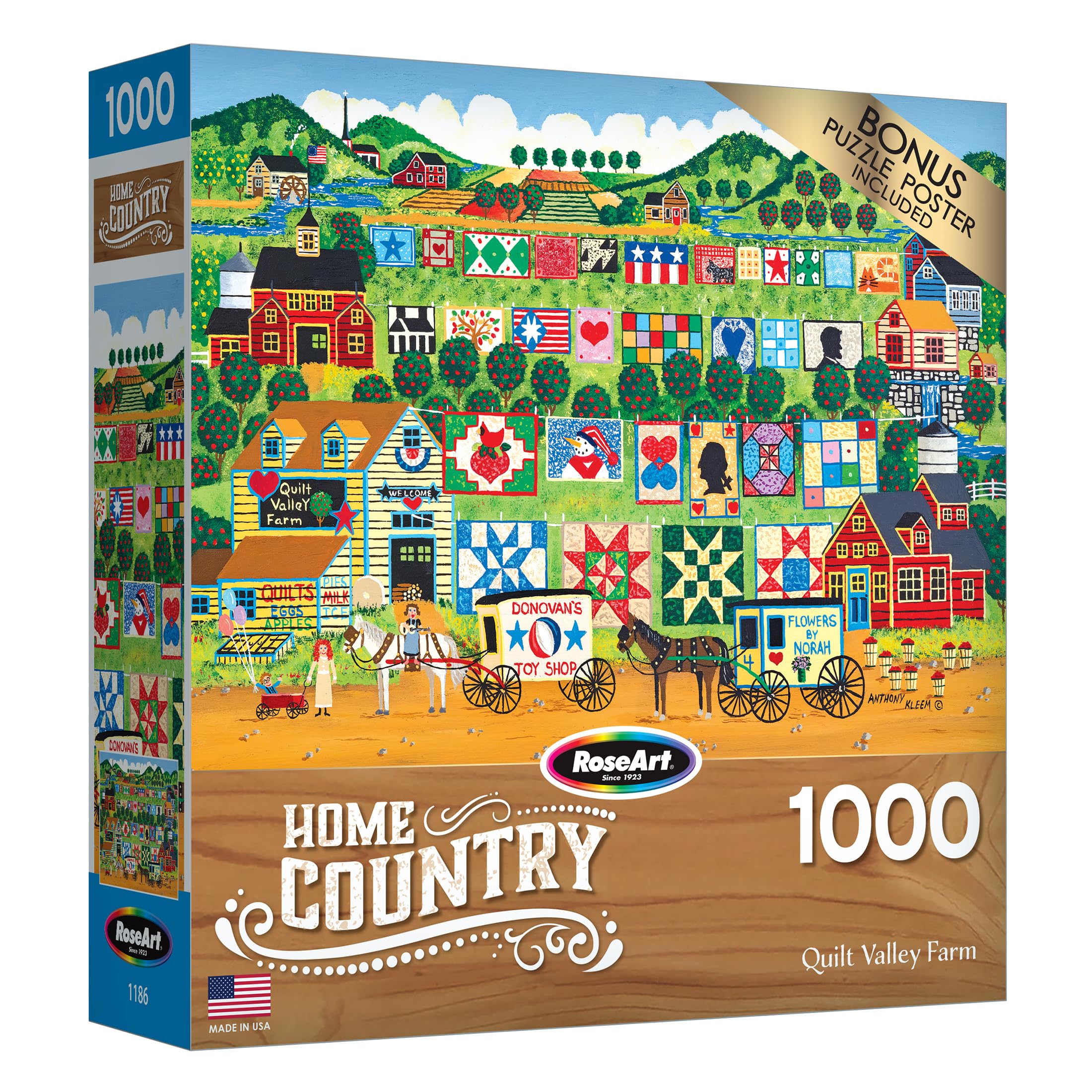 Foto 3 pulgar | Rompecabezas Roseart Home Country Quilt Valley Farm 1000 Piezas - Venta Internacional.