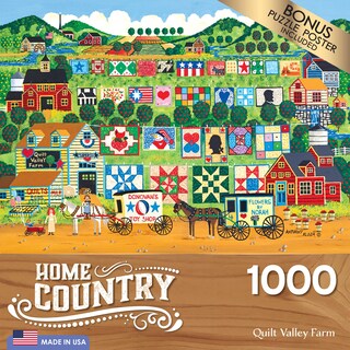 Foto 4 | Rompecabezas Roseart Home Country Quilt Valley Farm 1000 Piezas - Venta Internacional.