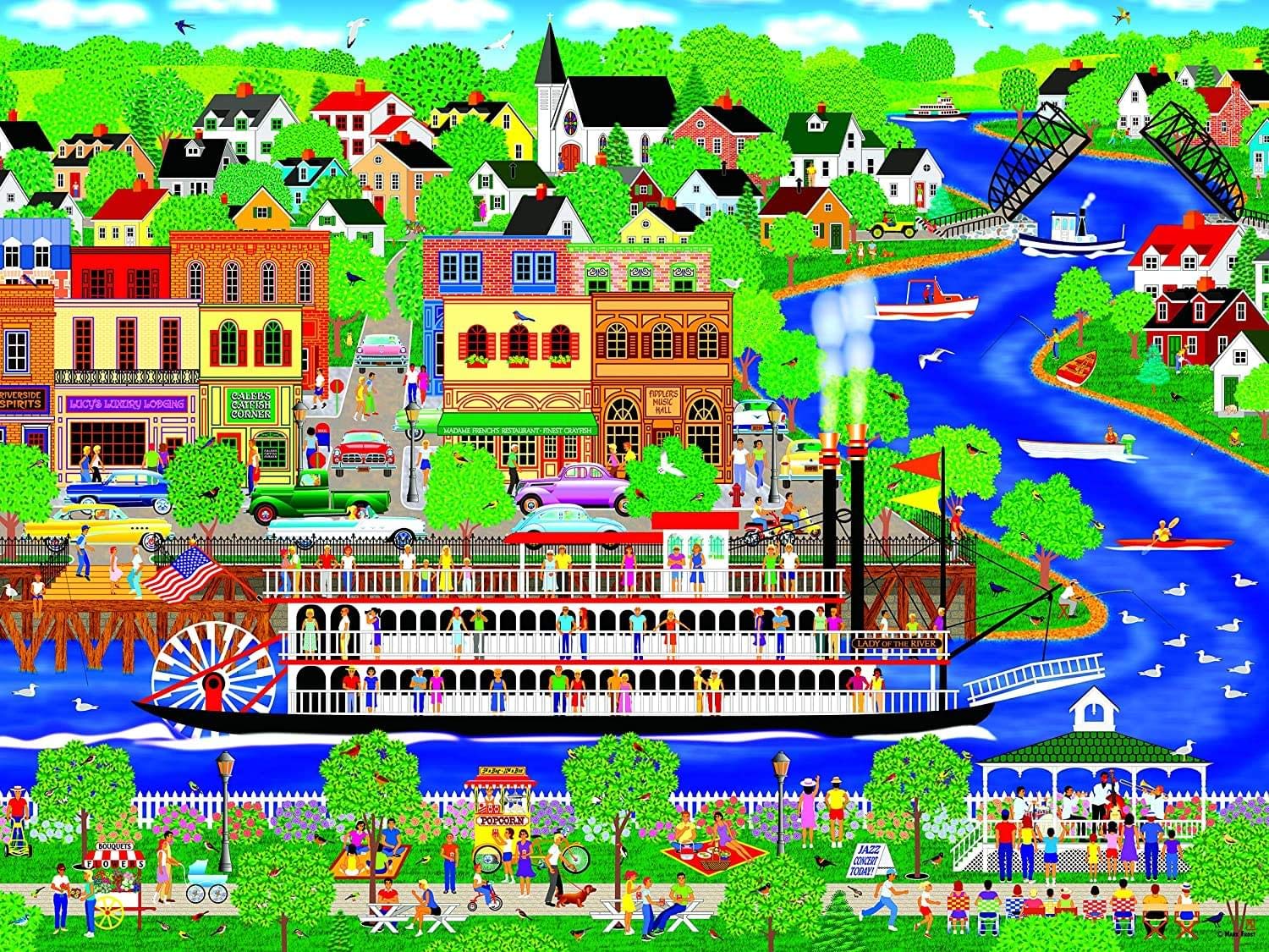Foto 1 | Rompecabezas Roseart Home Country Lady Of The River 1000 Piezas - Venta Internacional.