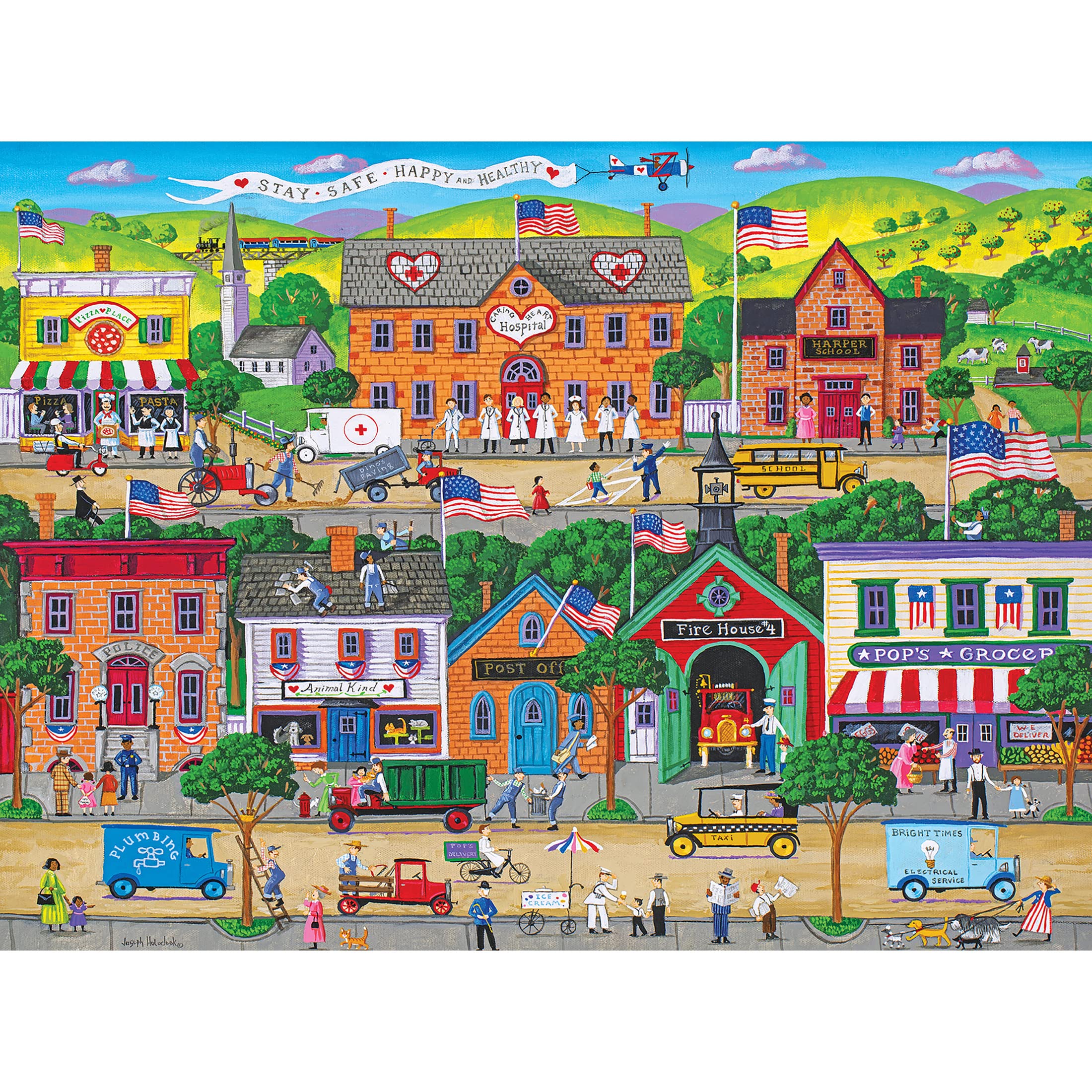 Foto 2 pulgar | Rompecabezas Roseart Puzzle Collector Hometown Heroes 1000 Piezas - Venta Internacional.