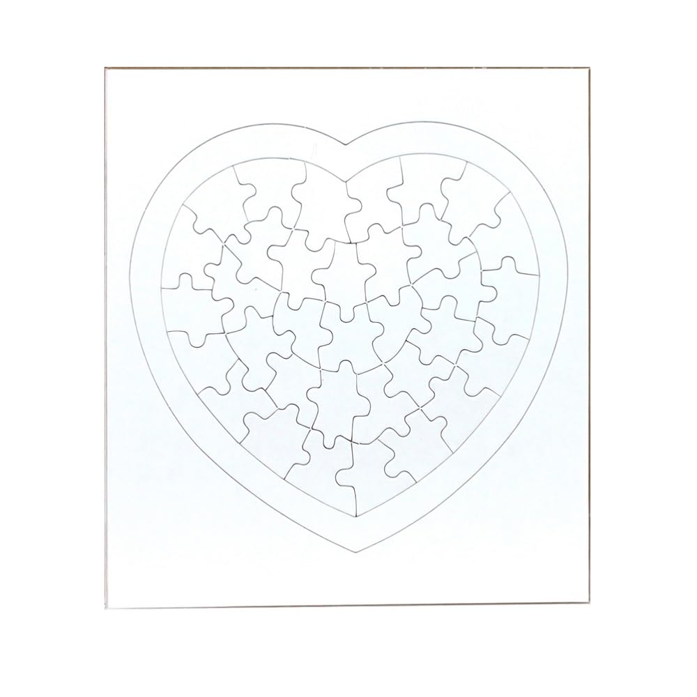 Foto 1 | Blank Puzzles Hygloss Con Forma De Corazón, 8,5 X 9,5 Cm, 100 Rompecabezas - Venta Internacional.