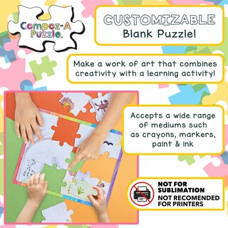 Foto 4 | Blank Puzzles Hygloss Con Forma De Corazón, 8,5 X 9,5 Cm, 100 Rompecabezas - Venta Internacional.