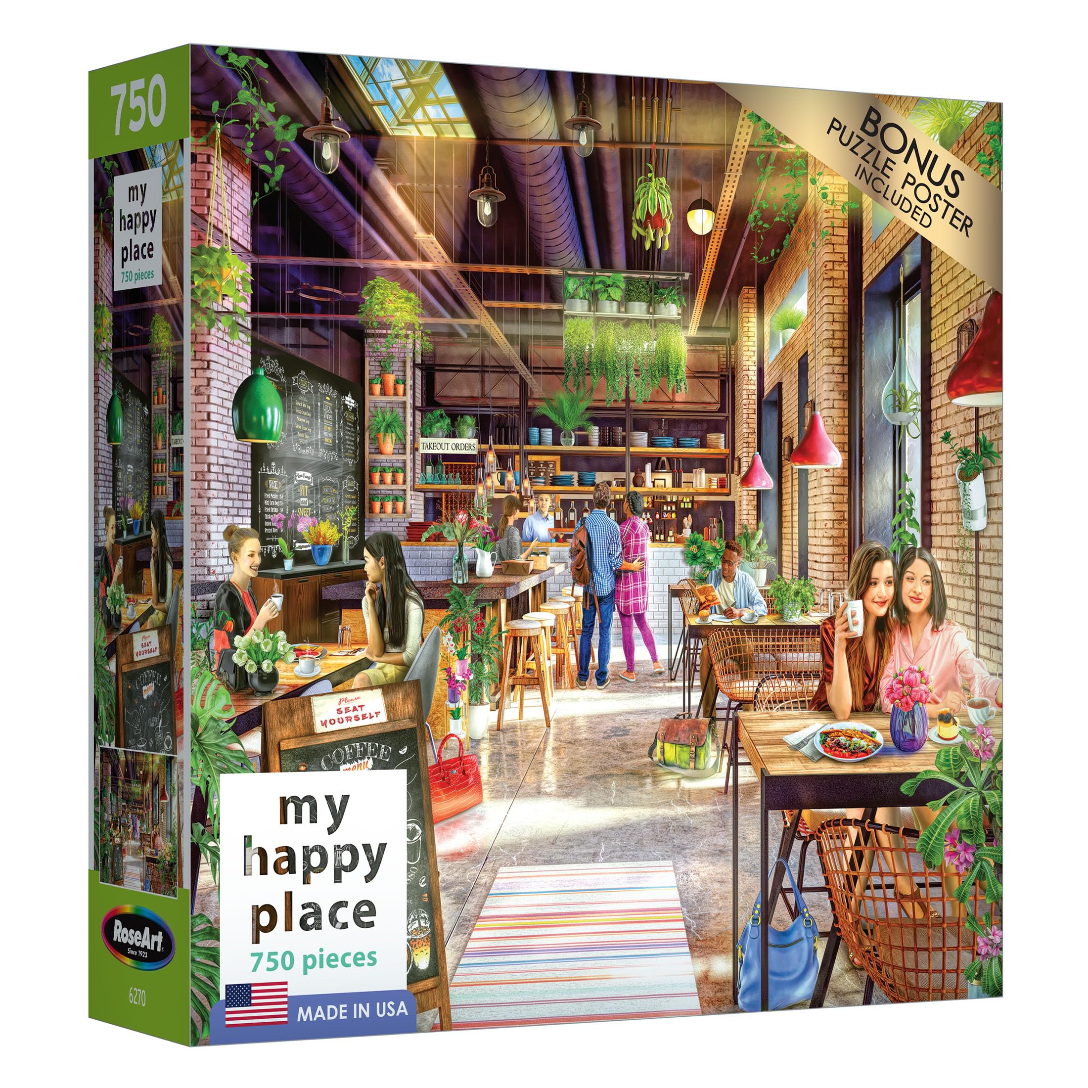 Foto 3 pulgar | Rompecabezas Roseart My Happy Place Neighborhood Cafe, 750 Piezas - Venta Internacional.