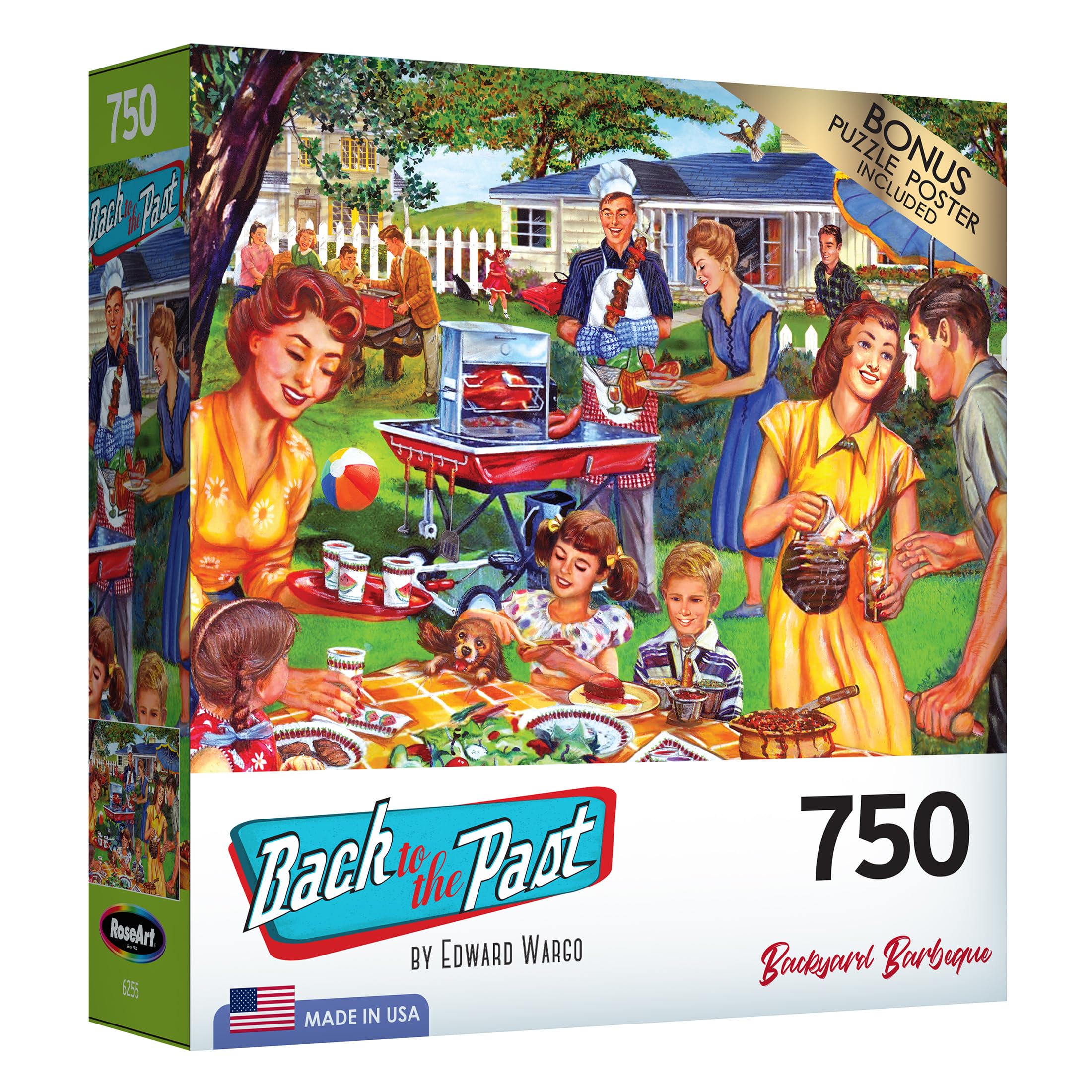 Foto 2 | Rompecabezas Roseart Back To The Past Backyard Bbq 750 Piezas - Venta Internacional.