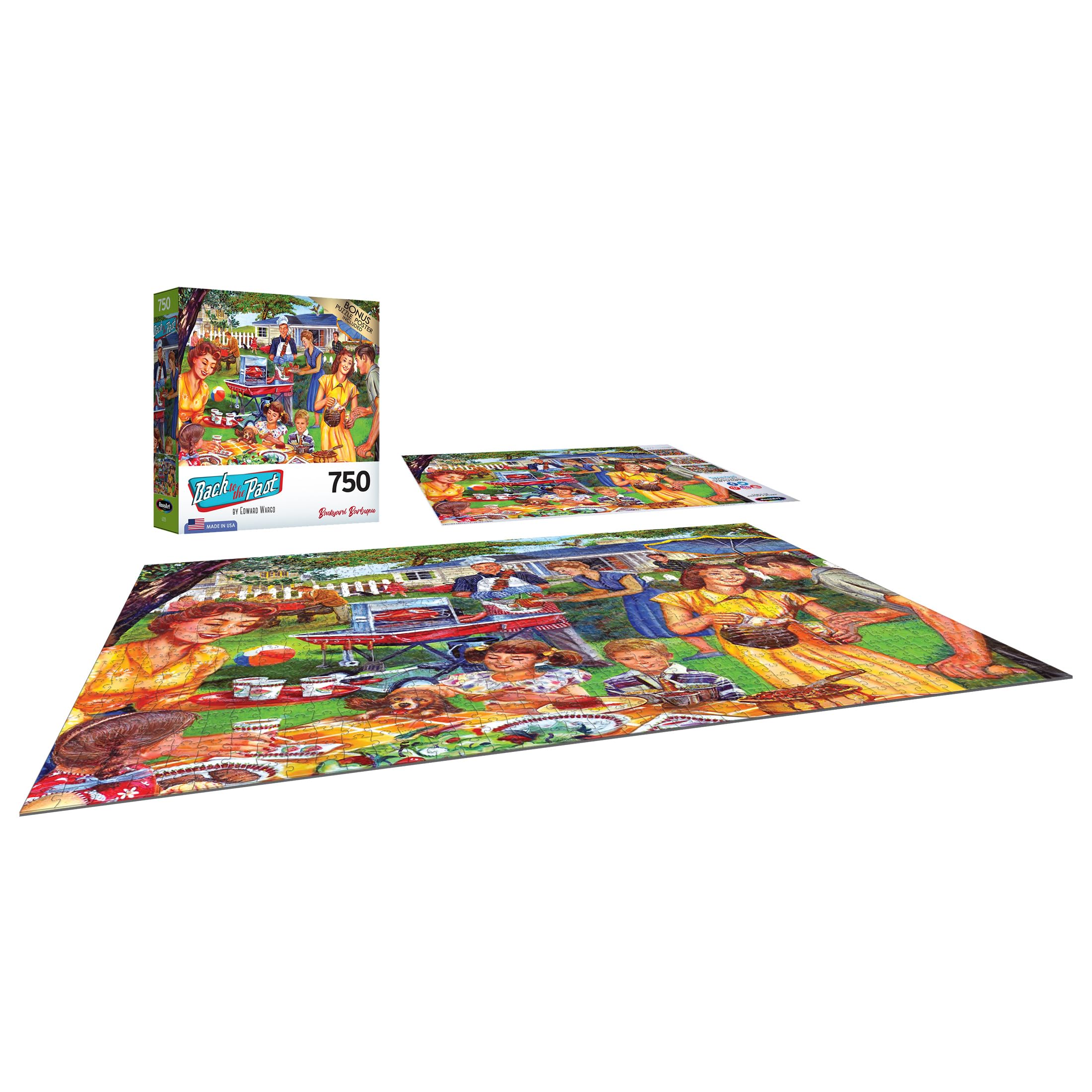 Foto 3 | Rompecabezas Roseart Back To The Past Backyard Bbq 750 Piezas - Venta Internacional.