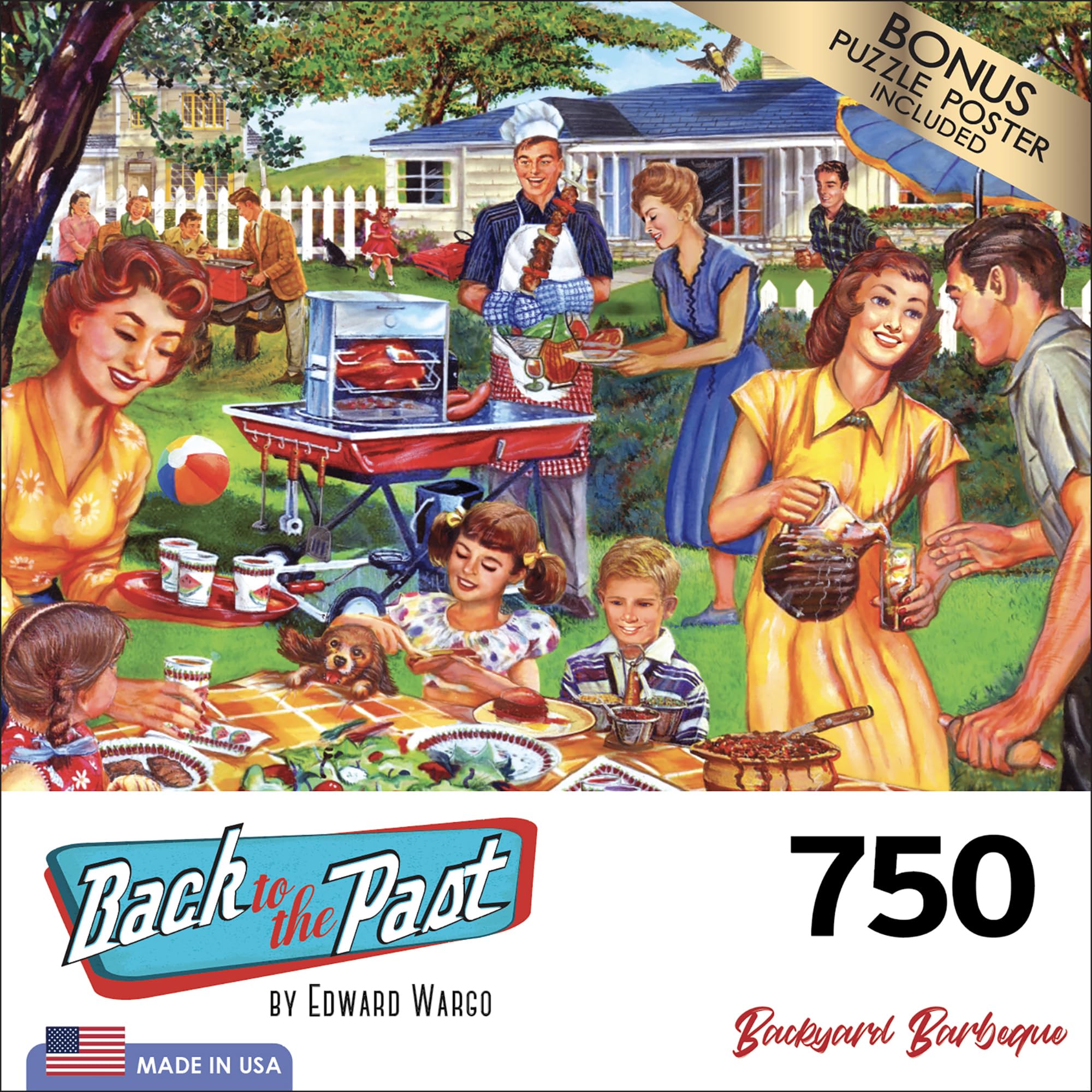 Foto 4 | Rompecabezas Roseart Back To The Past Backyard Bbq 750 Piezas - Venta Internacional.