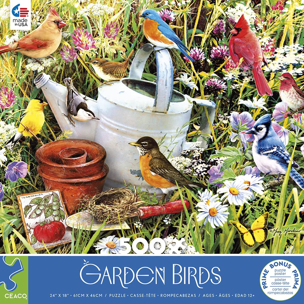 Foto 3 pulgar | Rompecabezas Ceaco Garden Birds 500 Piezas - Venta Internacional.