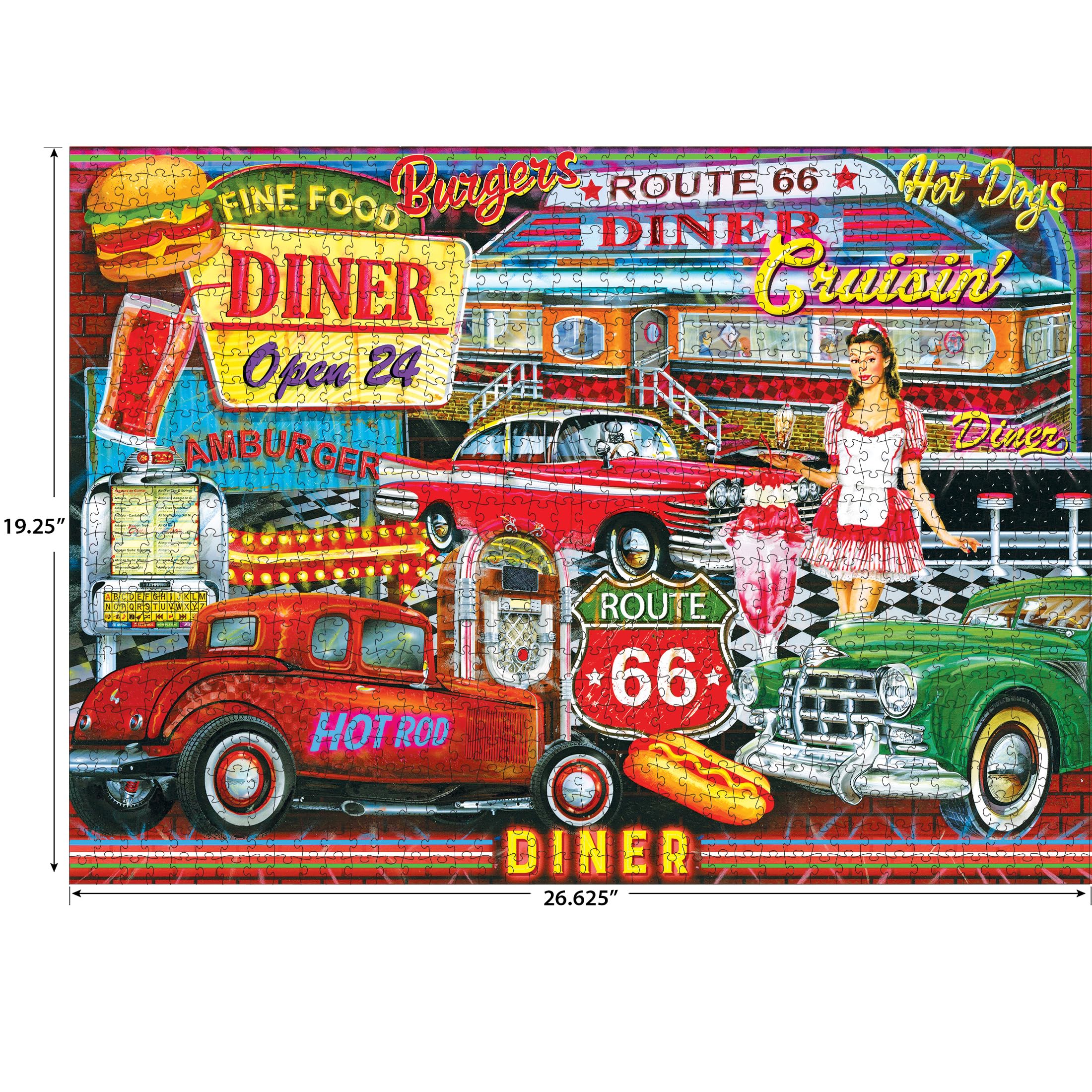 Foto 3 | Rompecabezas Roseart Kodak Premium 50's Diner 1000 Piezas - Venta Internacional.